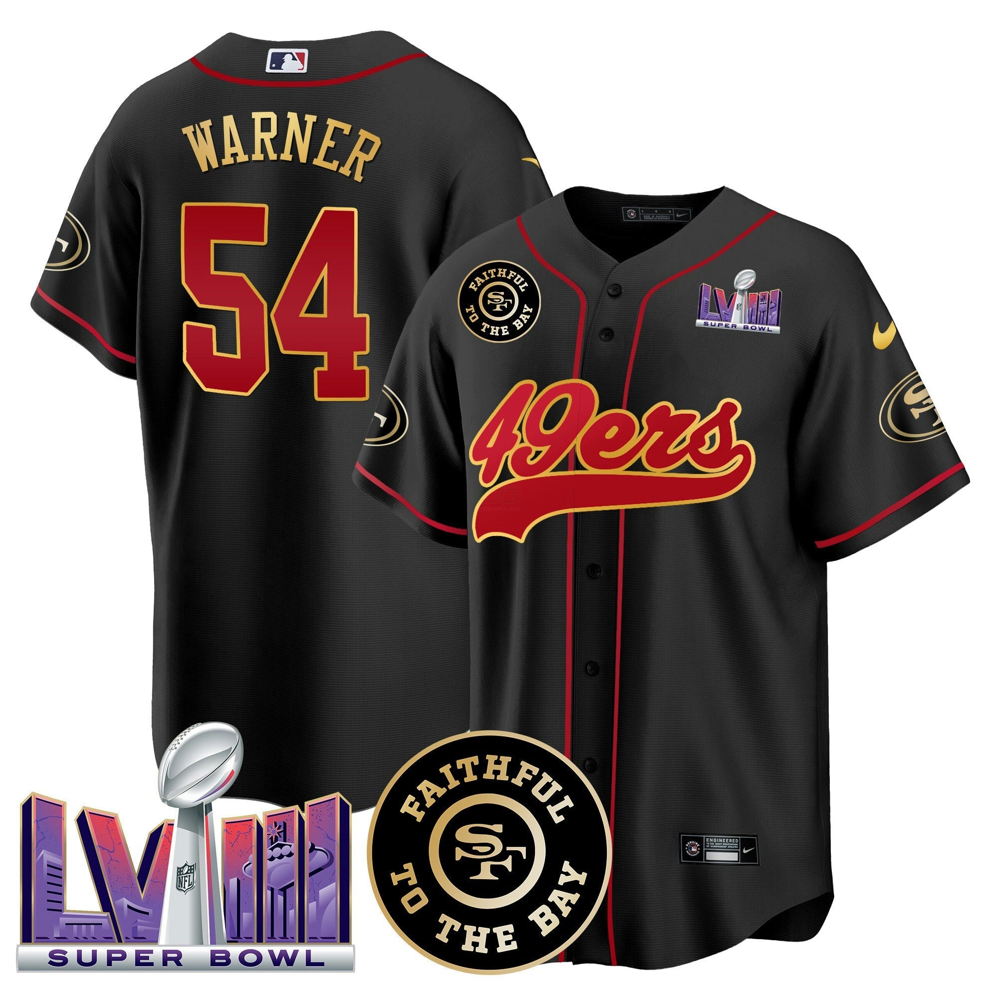 Camisa NFL Men’s Faithful & Super Bowl LVIII Patch Jersey