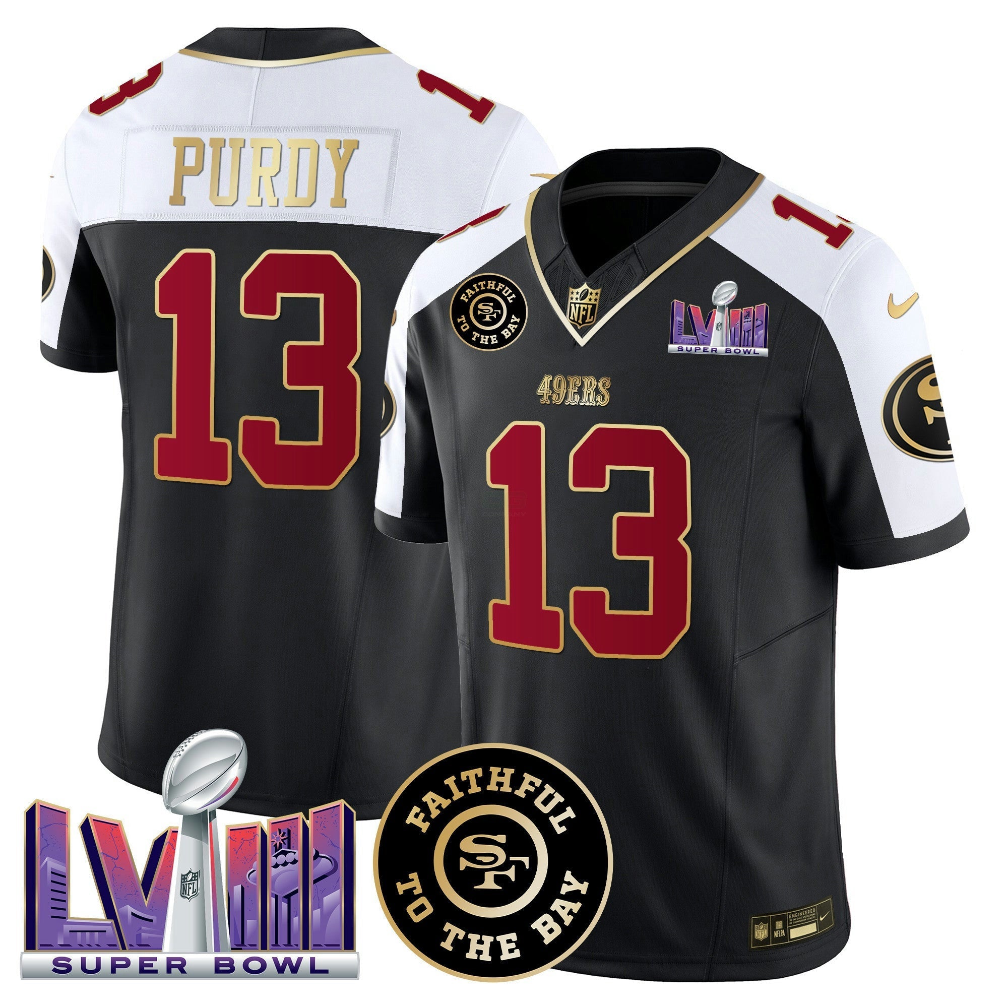Camisa NFL Men’s Faithful & Super Bowl LVIII Patch Vapor Jersey