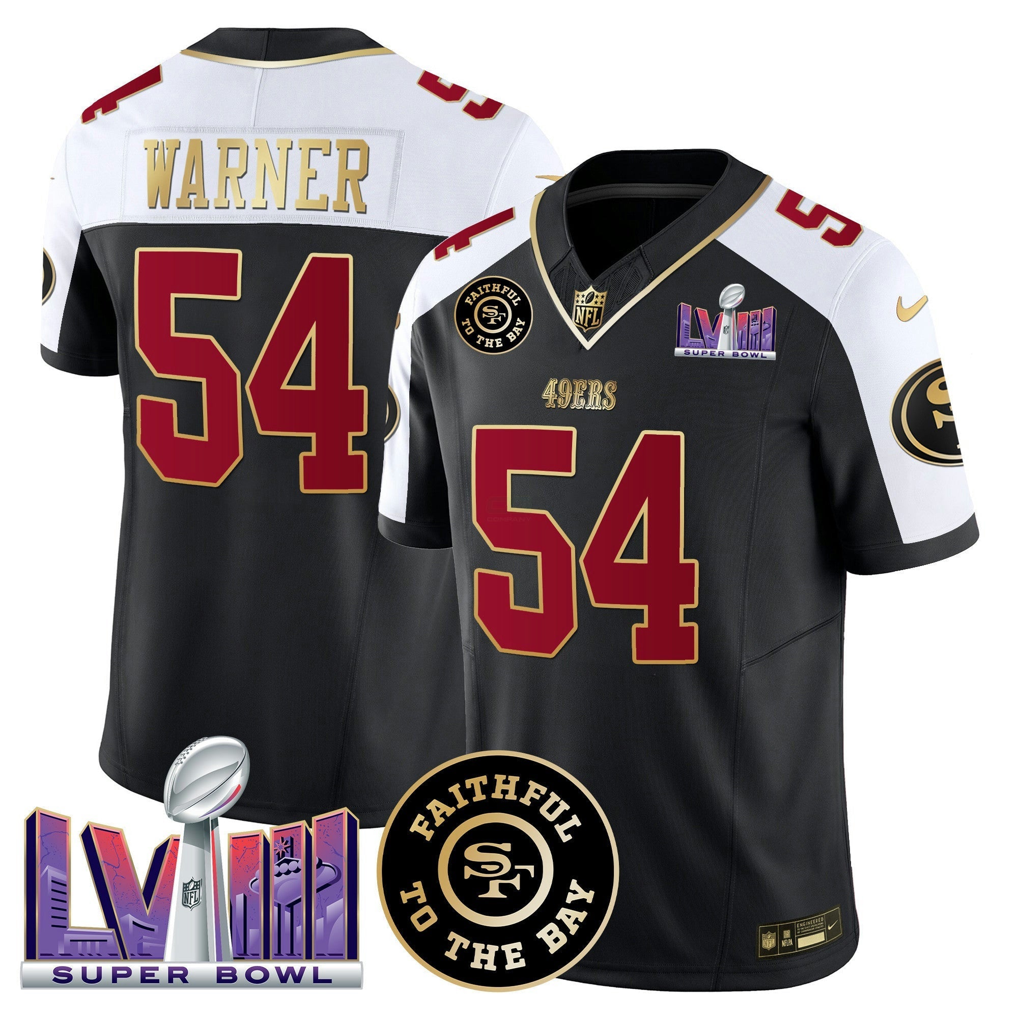 Camisa NFL Men’s Faithful & Super Bowl LVIII Patch Vapor Jersey
