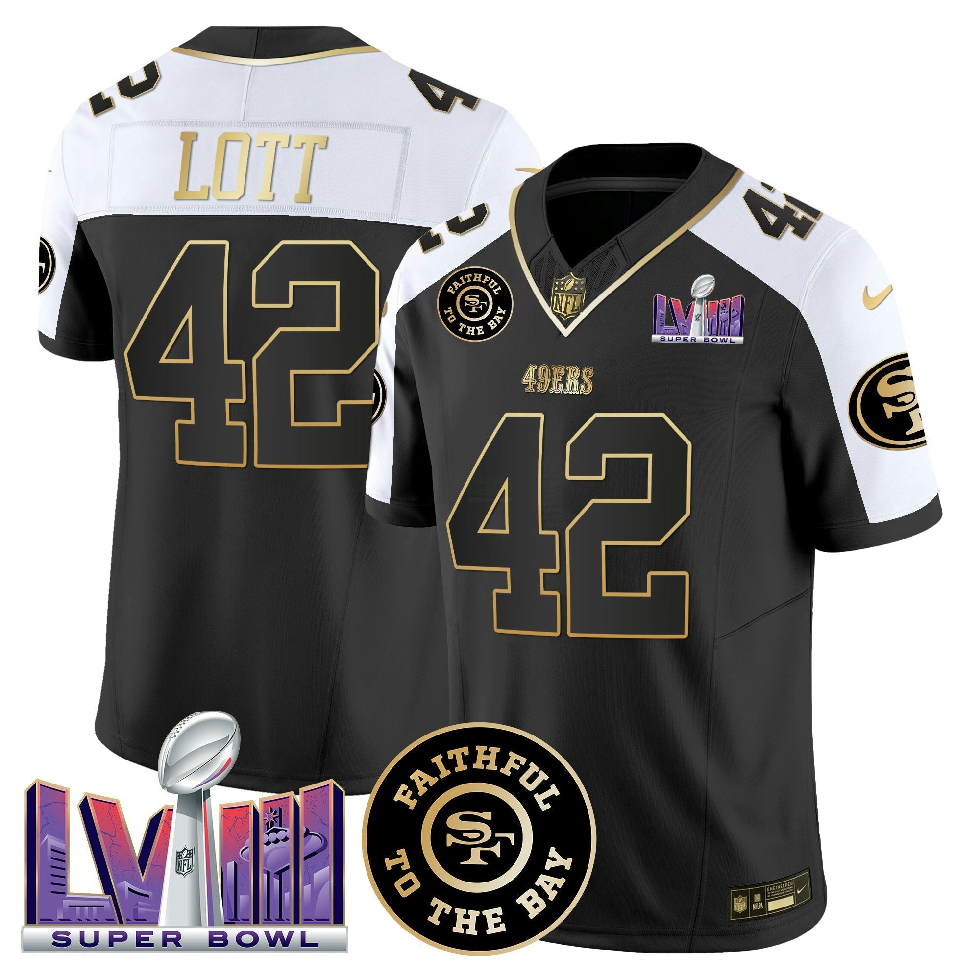 Camisa NFL Men’s Faithful & Super Bowl LVIII Patch Vapor Jersey V2