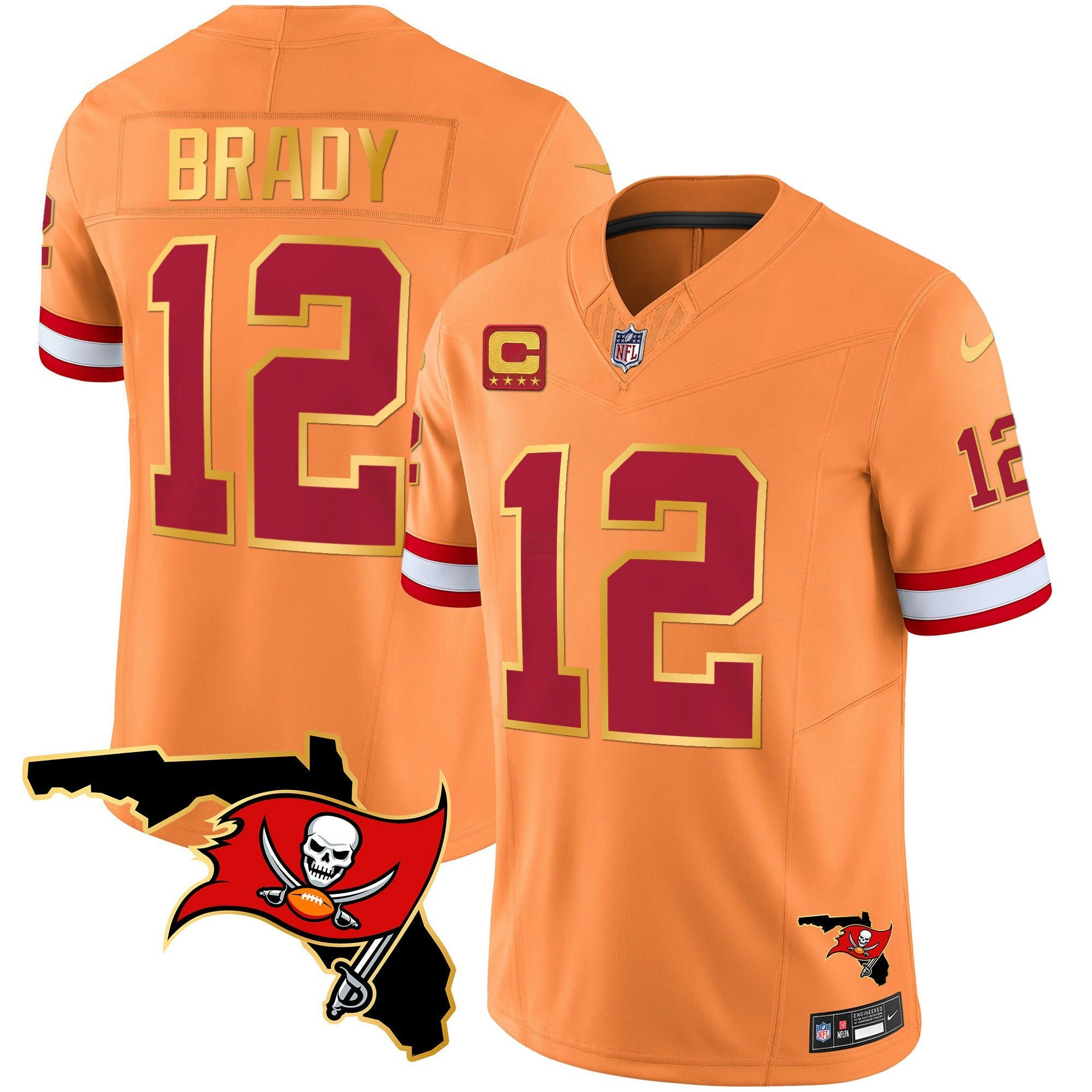 Camisa NFL Men’s Florida Patch Dourada Trim Vapor Jersey