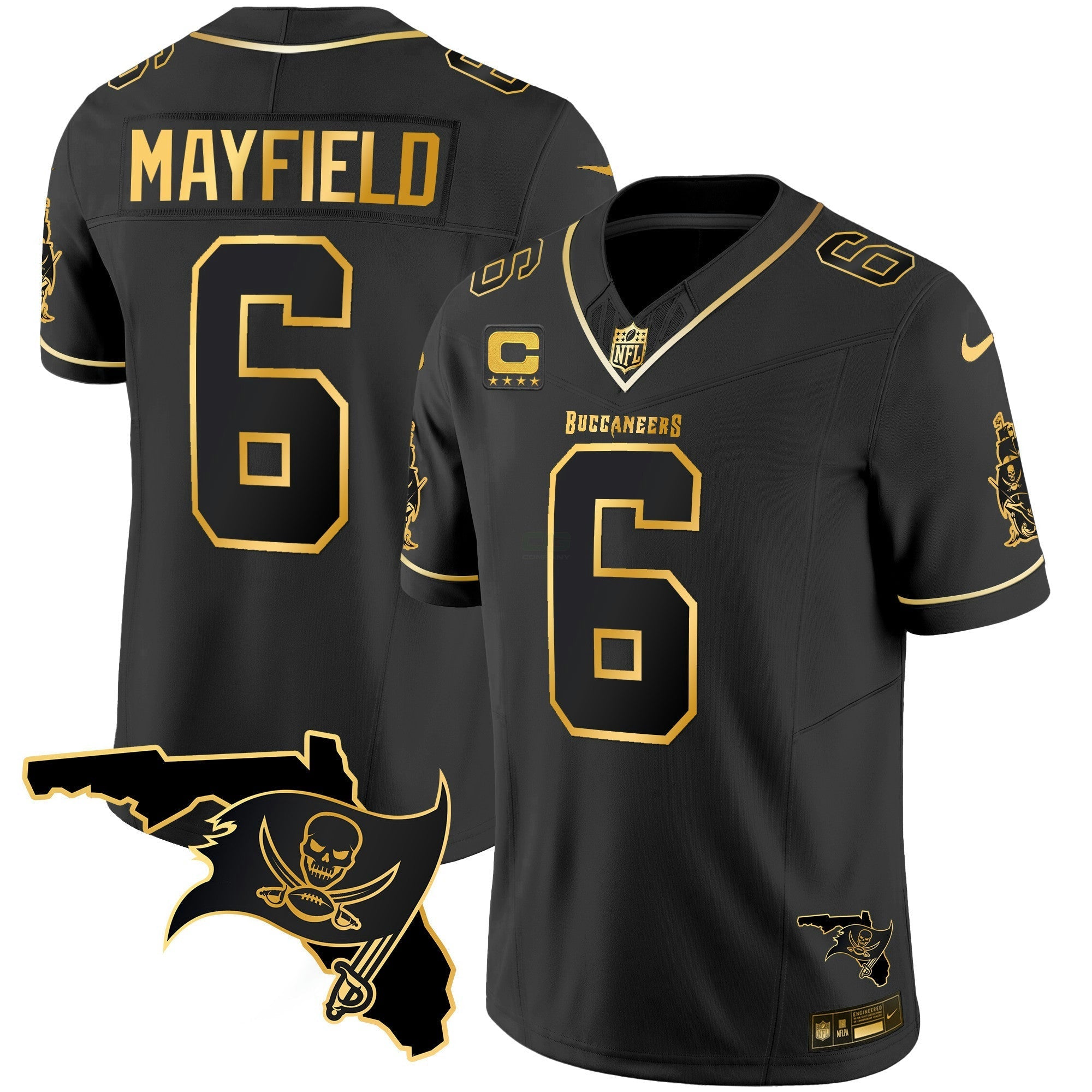 Camisa NFL Men’s Florida Patch Vapor Dourada Jersey – All Stitched – Nebswagg