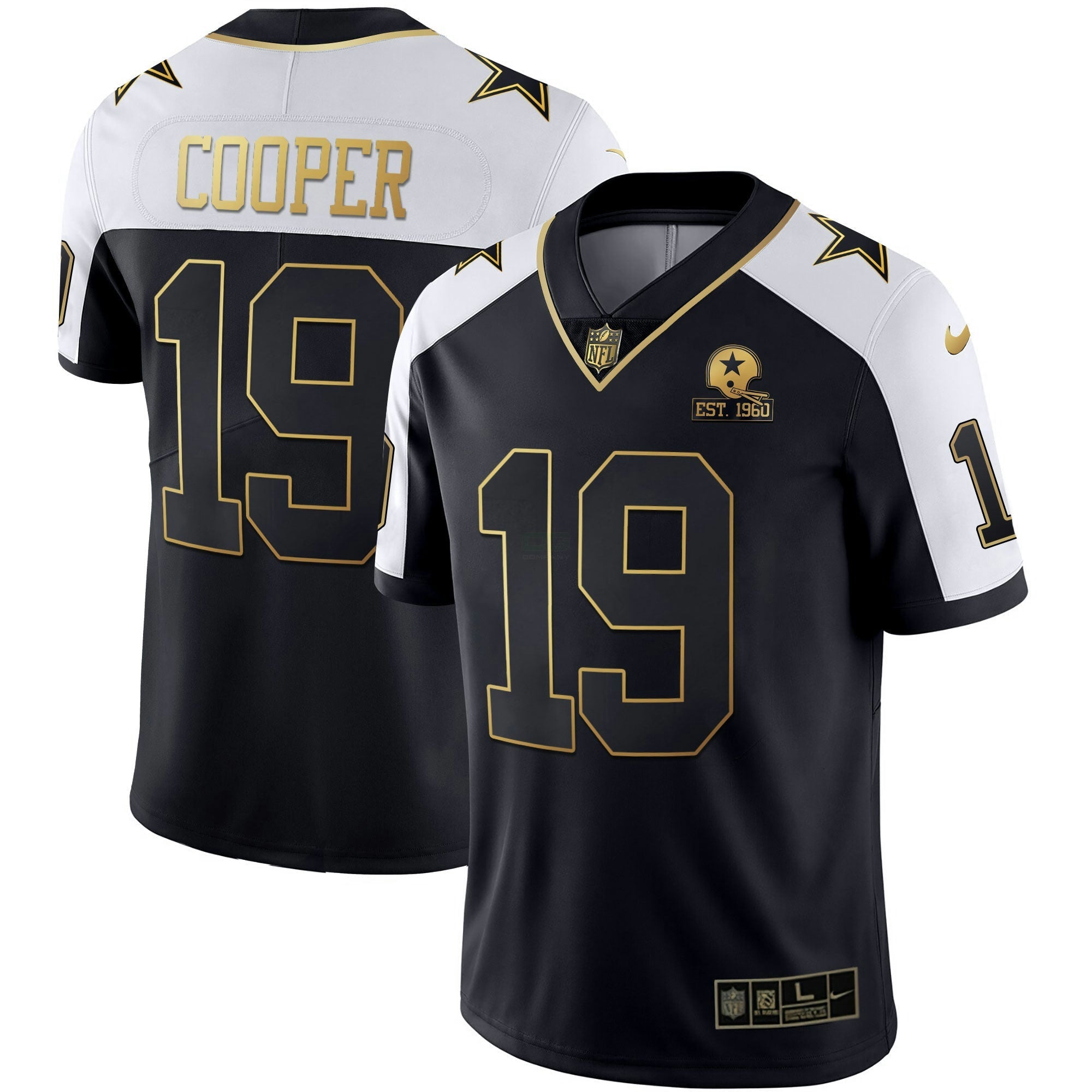 Camisa NFL Men’s Gold & Split Vapor Est 1960 Patch Jersey