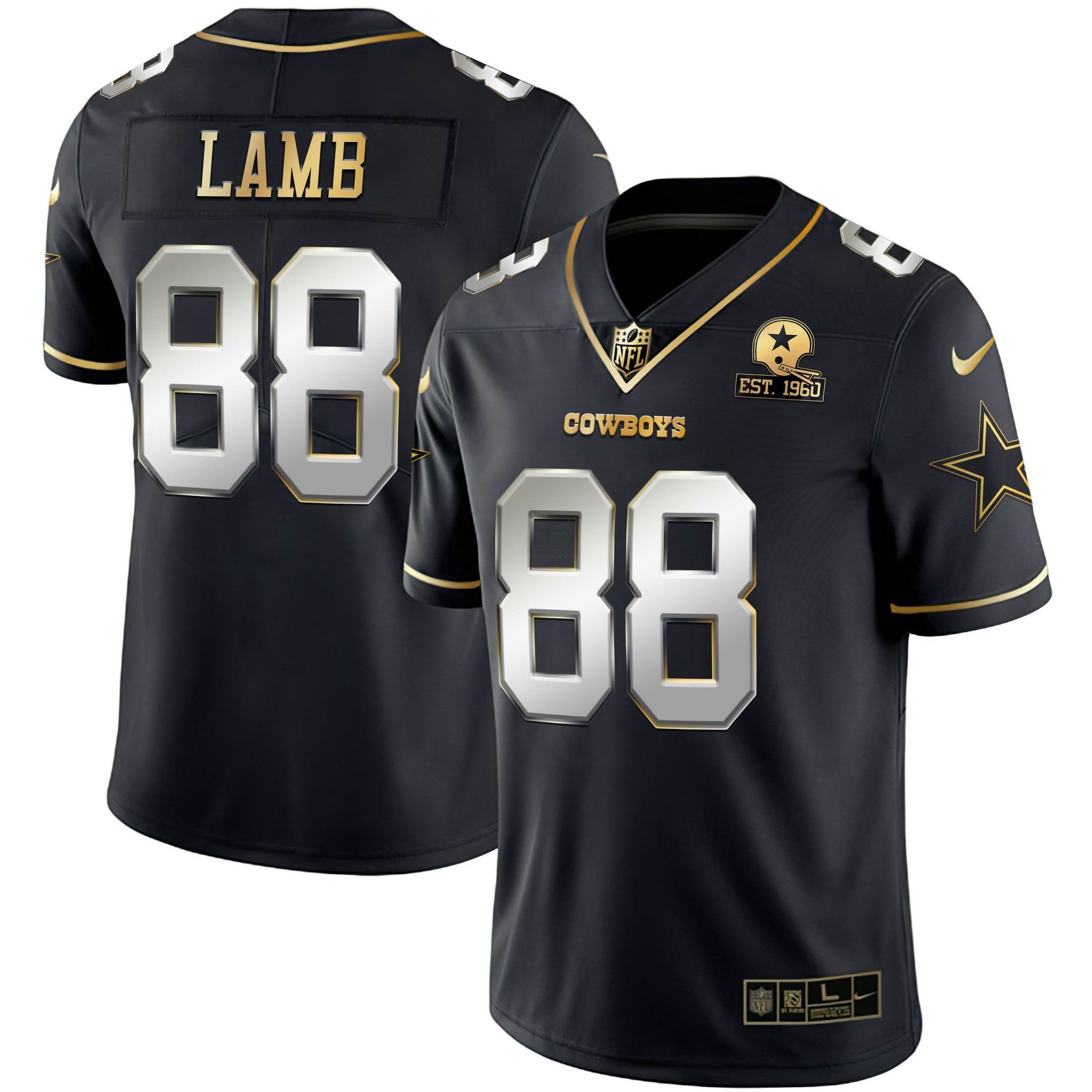 Camisa NFL Men’s Gold & Split Vapor Limited Est 1960 Patch
