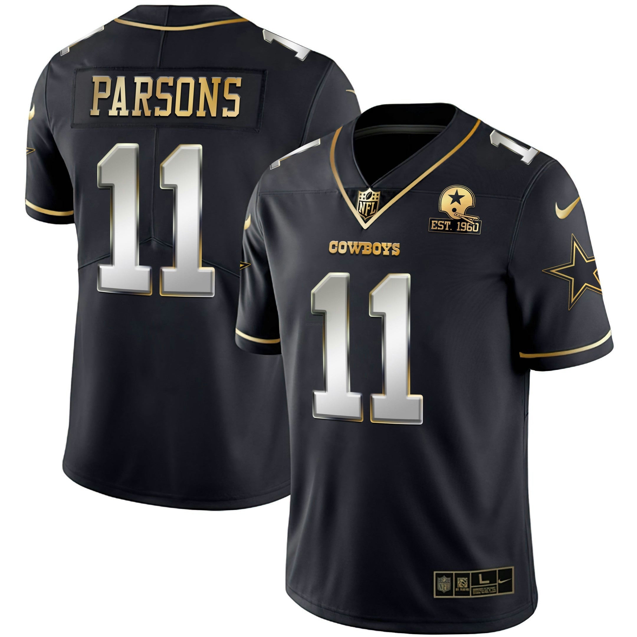 Camisa NFL Men’s Gold & Split Vapor Limited Est 1960 Patch