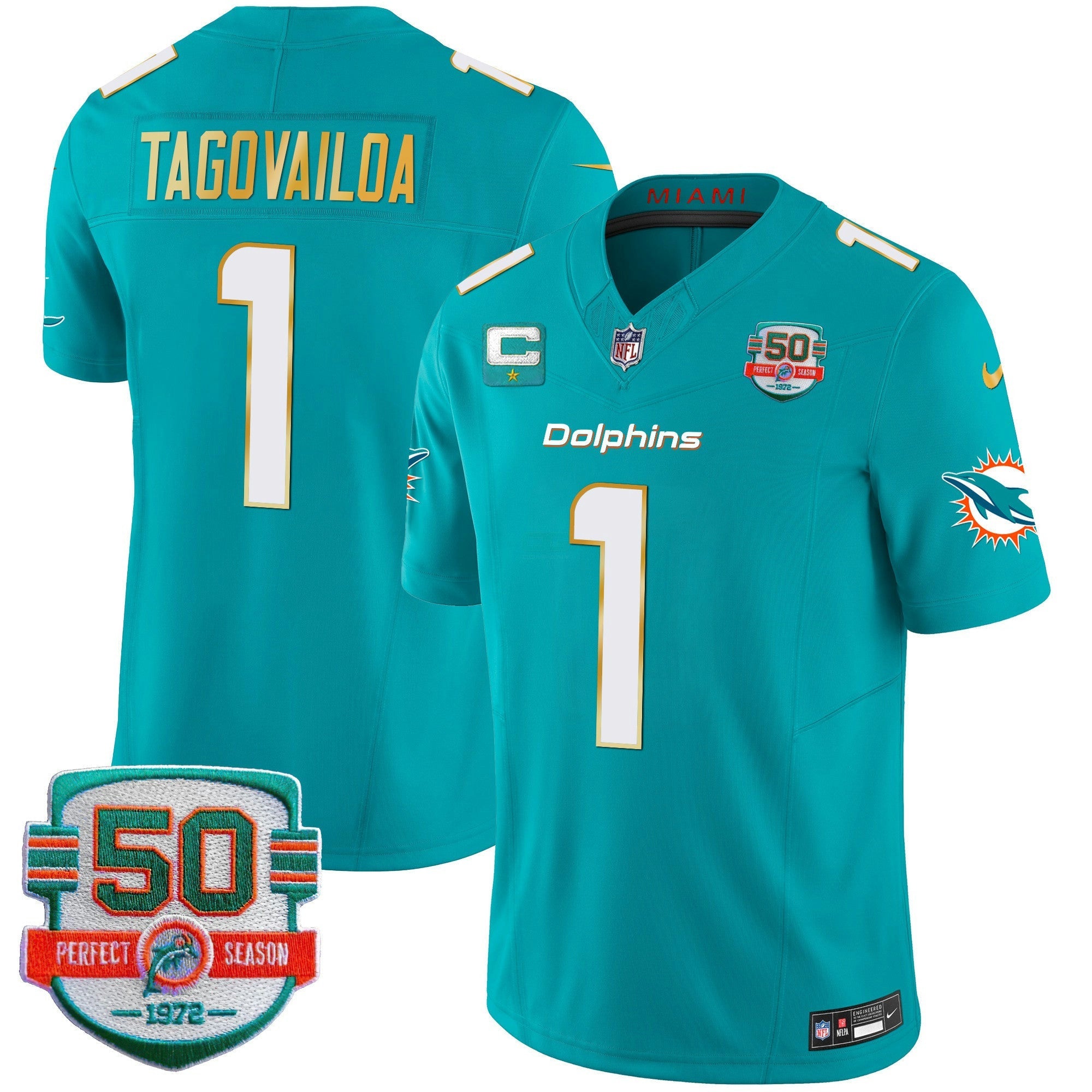 Camisa NFL Men’s Gold Trim Vapor Limited Jersey