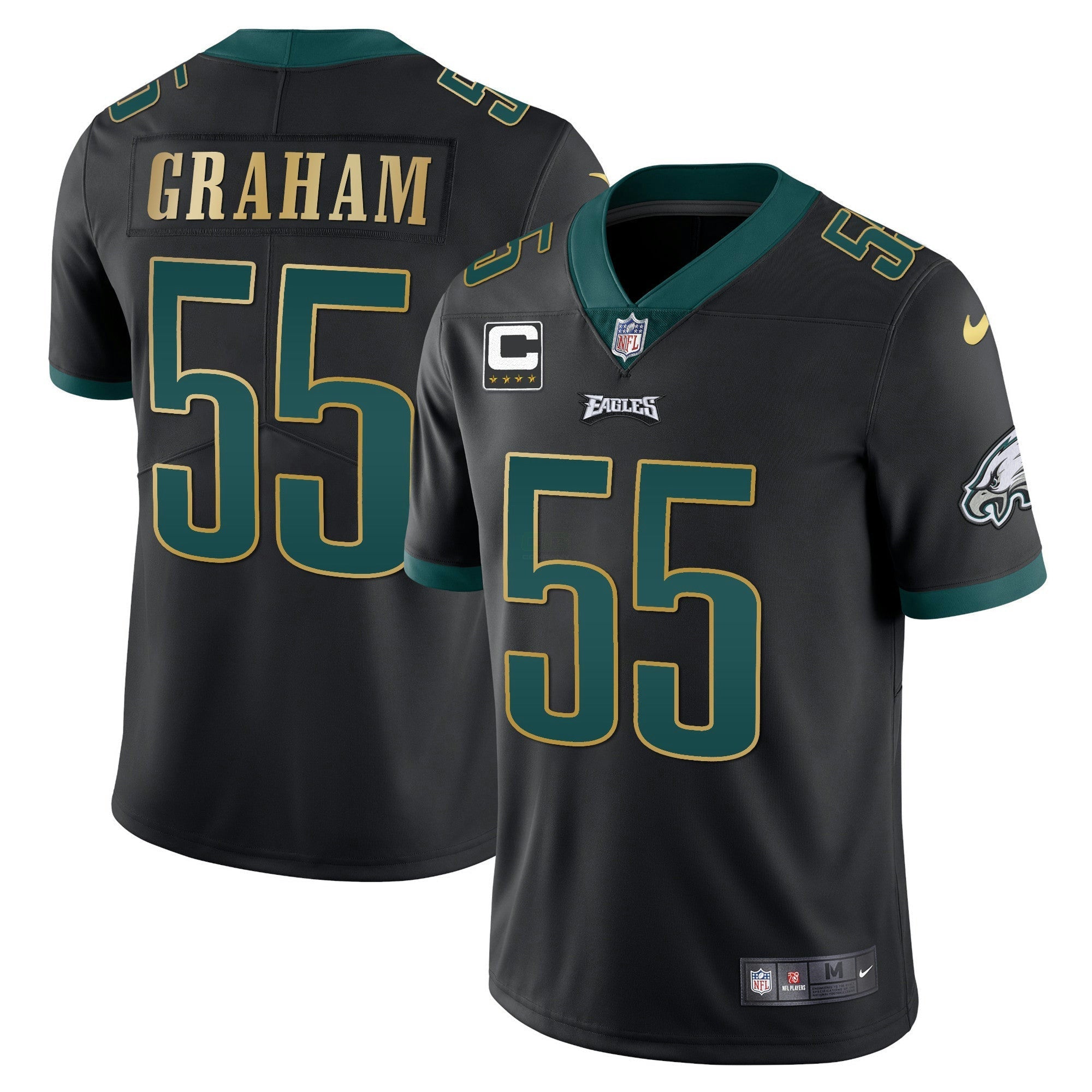 Camisa NFL Men’s Gold Trim Vapor Player Jersey