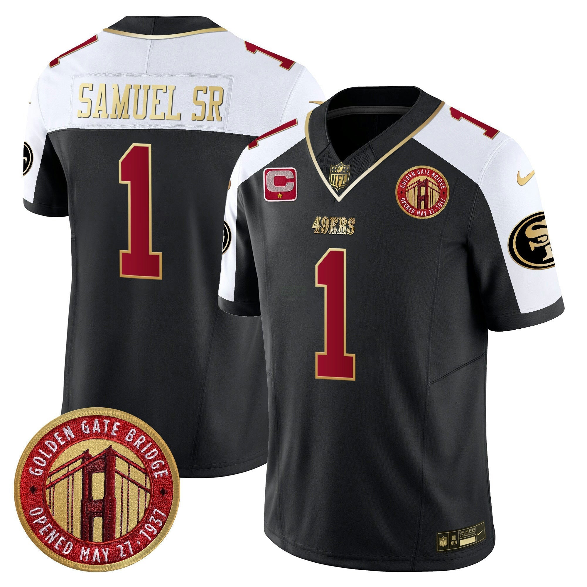 Camisa NFL Men’s Golden Gate Bridge Patch Vapor Limited Jersey