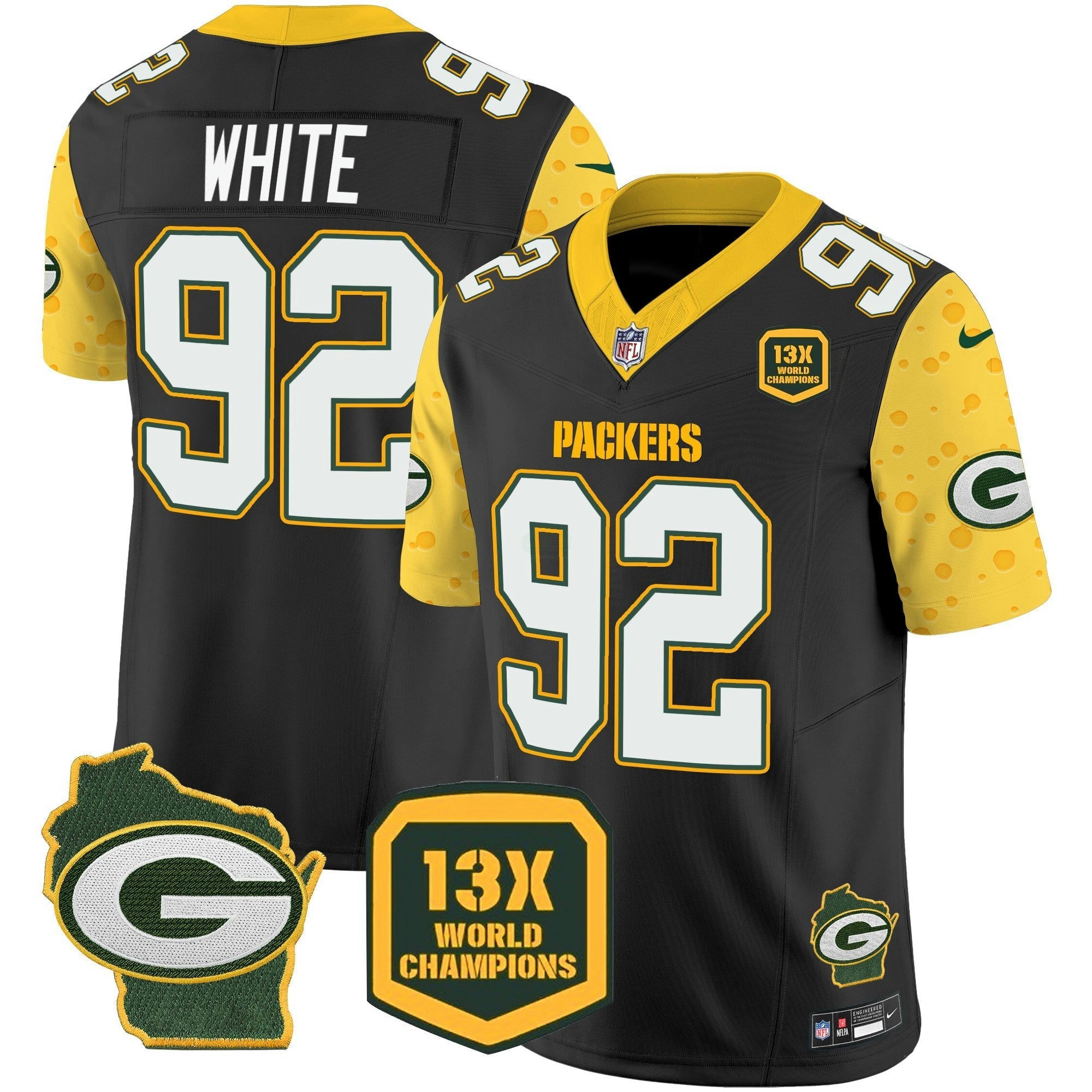 Camisa NFL Men’s Green Bay 2025 Cheese Vapor Limited Jersey