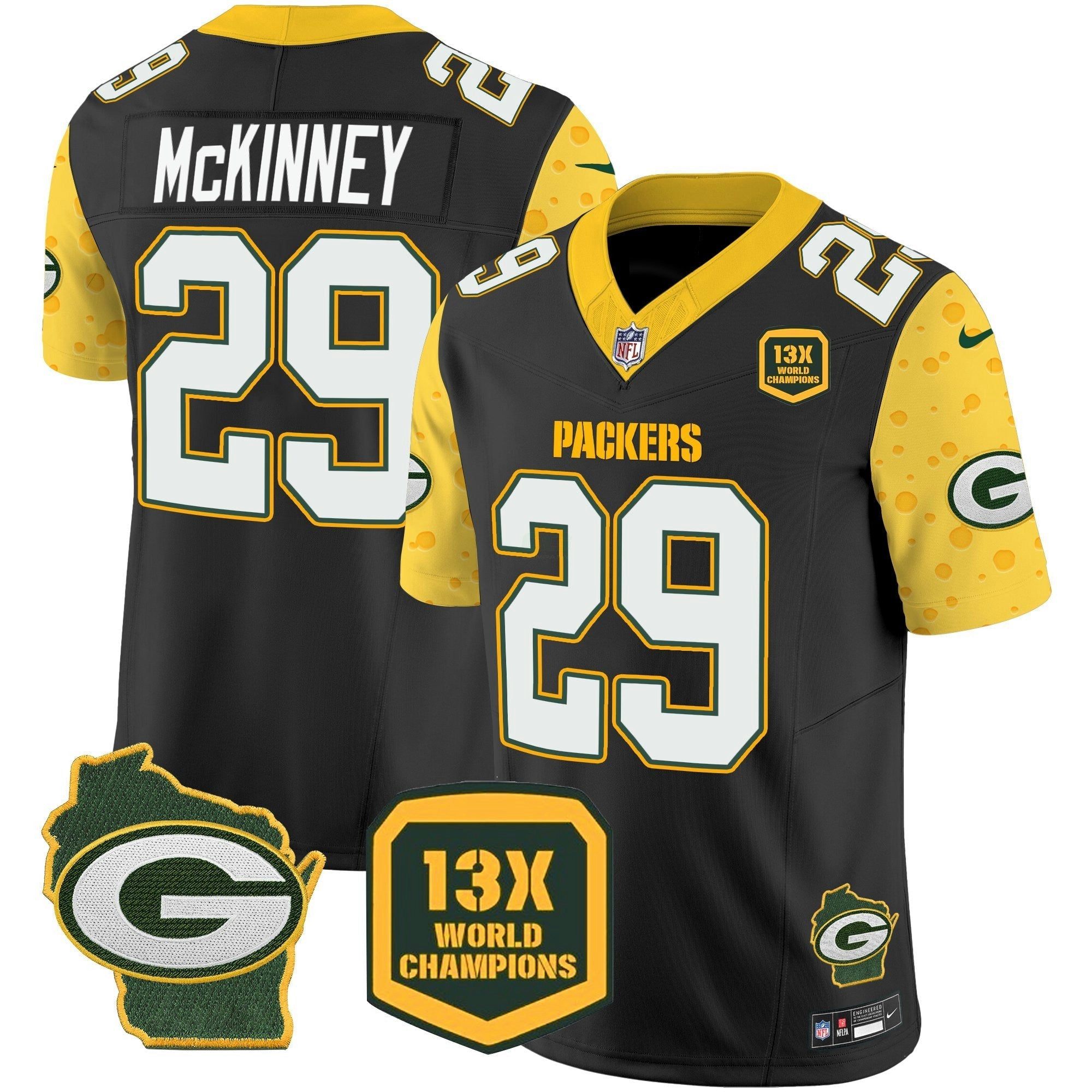 Camisa NFL Men’s Green Bay 2025 Cheese Vapor Limited Jersey