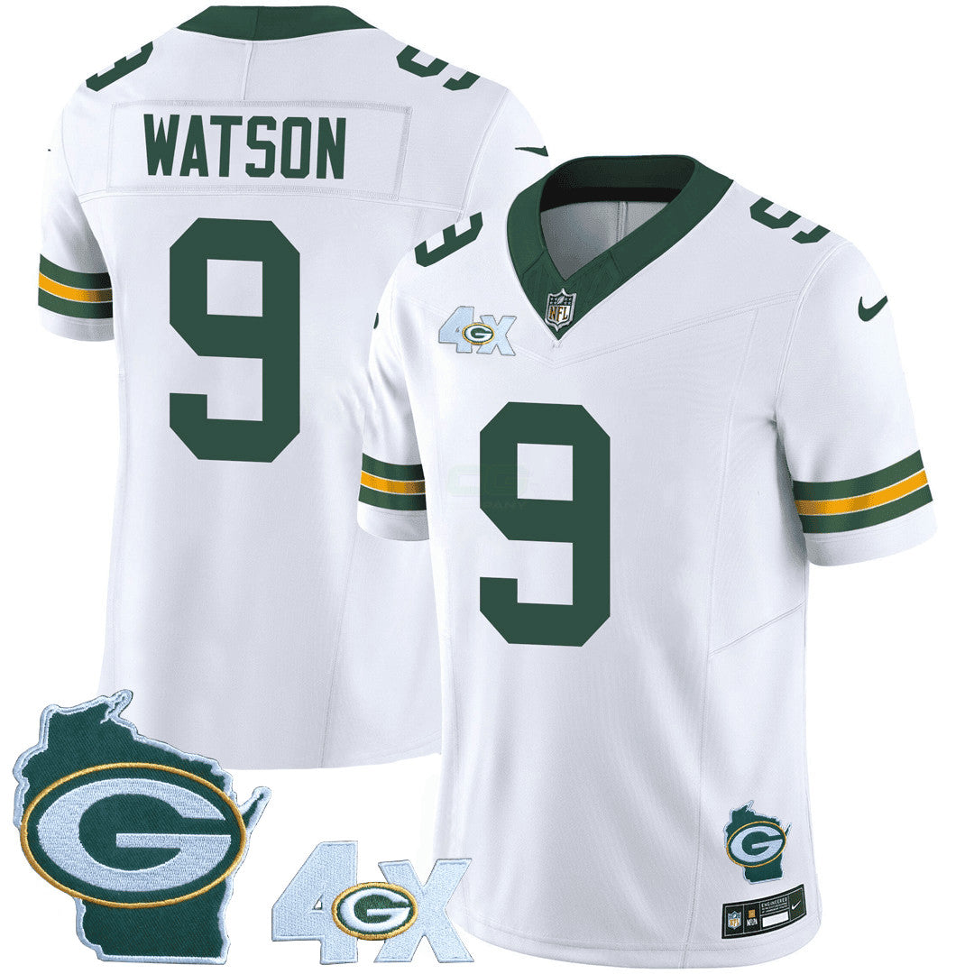 Camisa NFL Men’s Green Bay 4x Champs & Home Patch Vapor Jersey