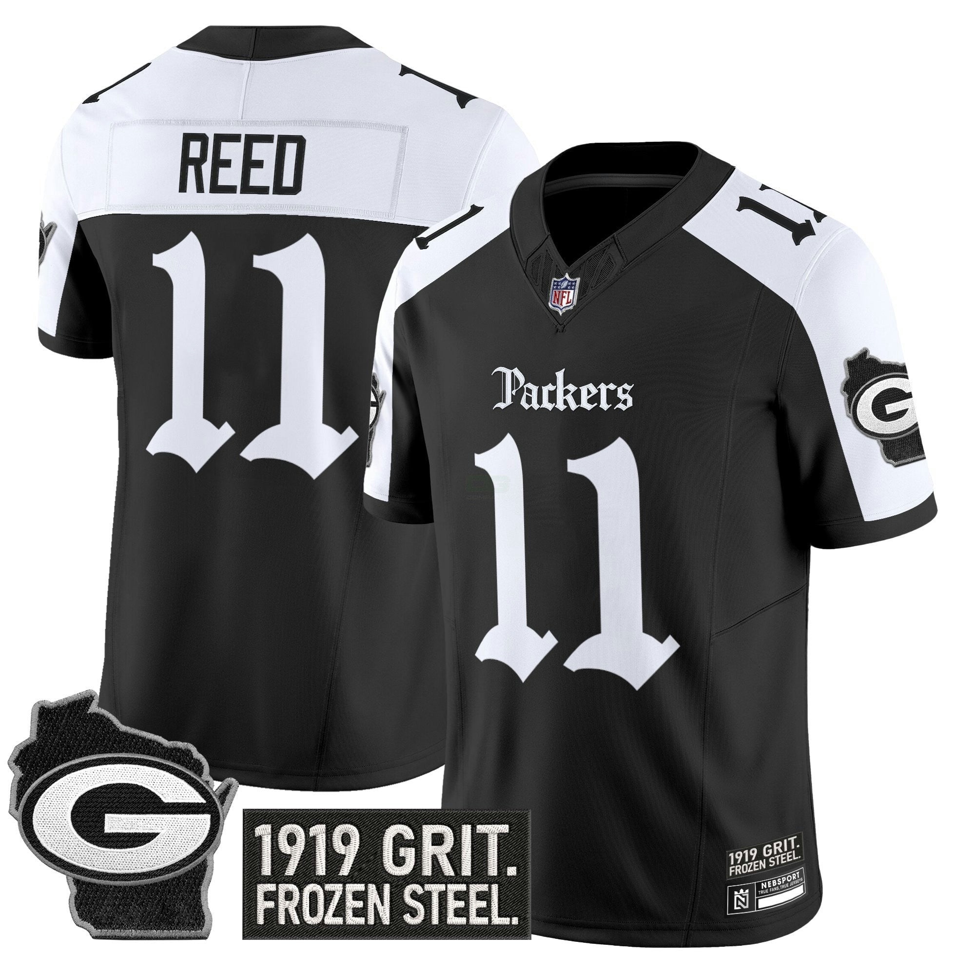 Camisa NFL Men’s Green Bay ‘Gothic Frozen Tundra Edition’ Vapor Limited Jersey