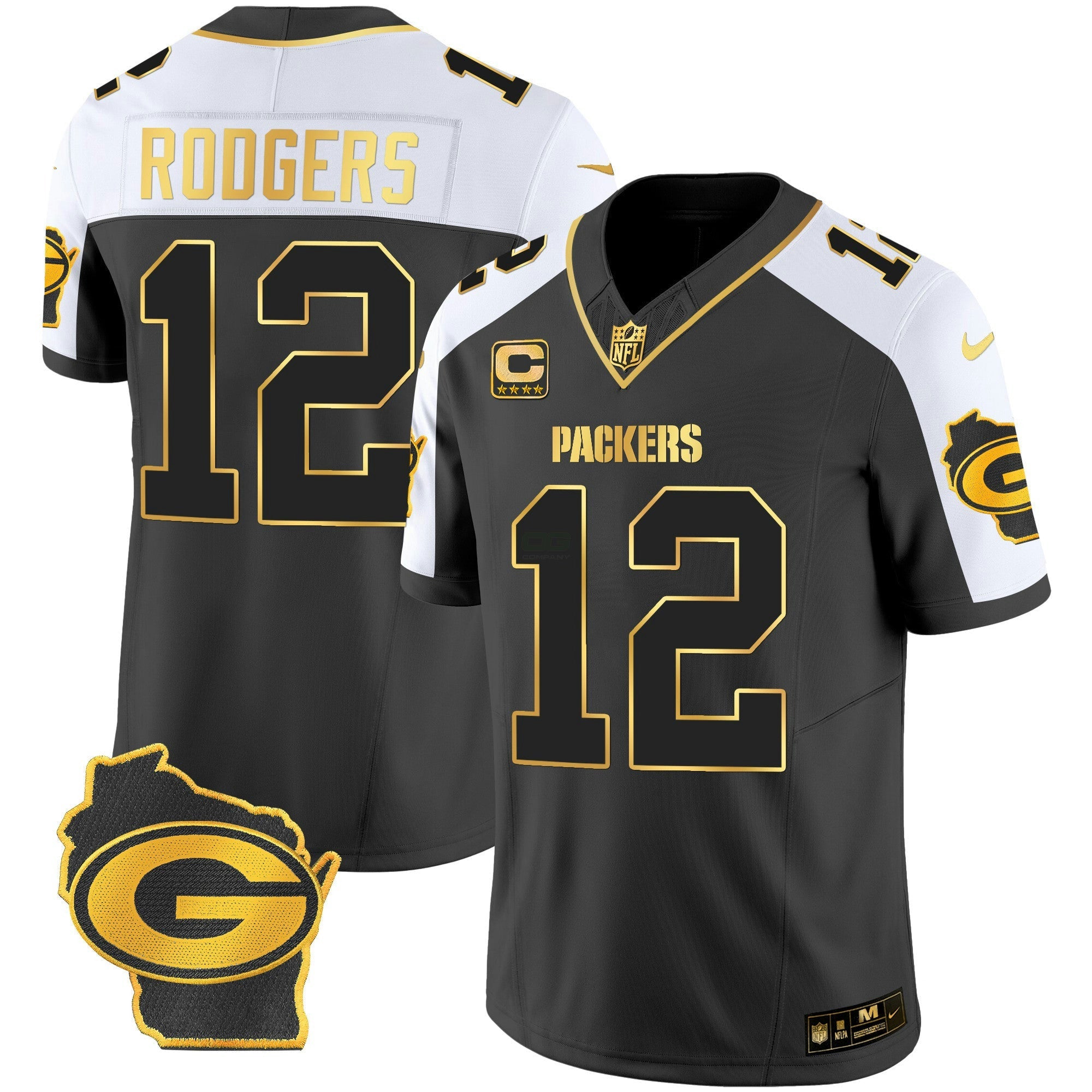 Camisa NFL Men’s Home Patch Dourada Vapor Jersey