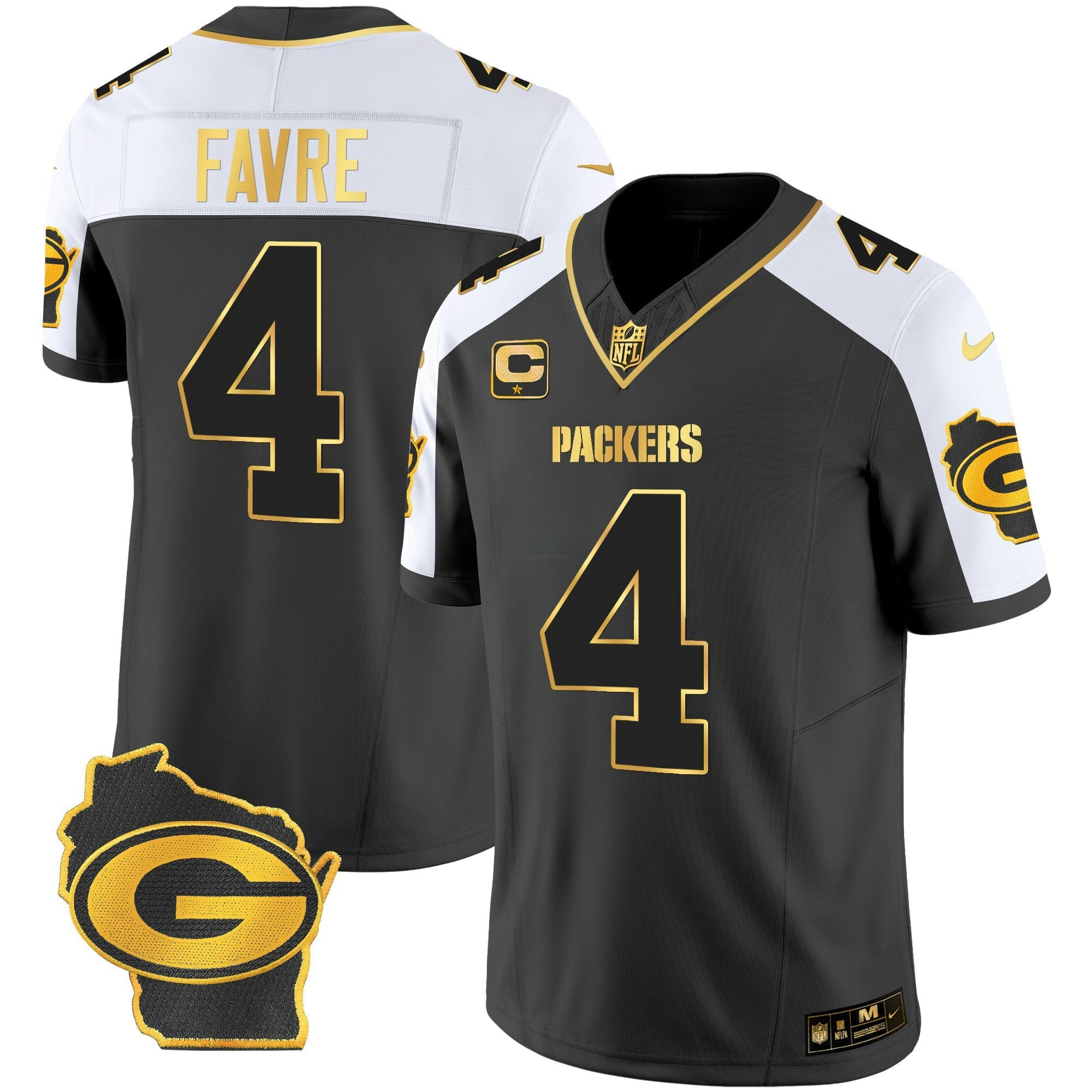Camisa NFL Men’s Home Patch Dourada Vapor Jersey