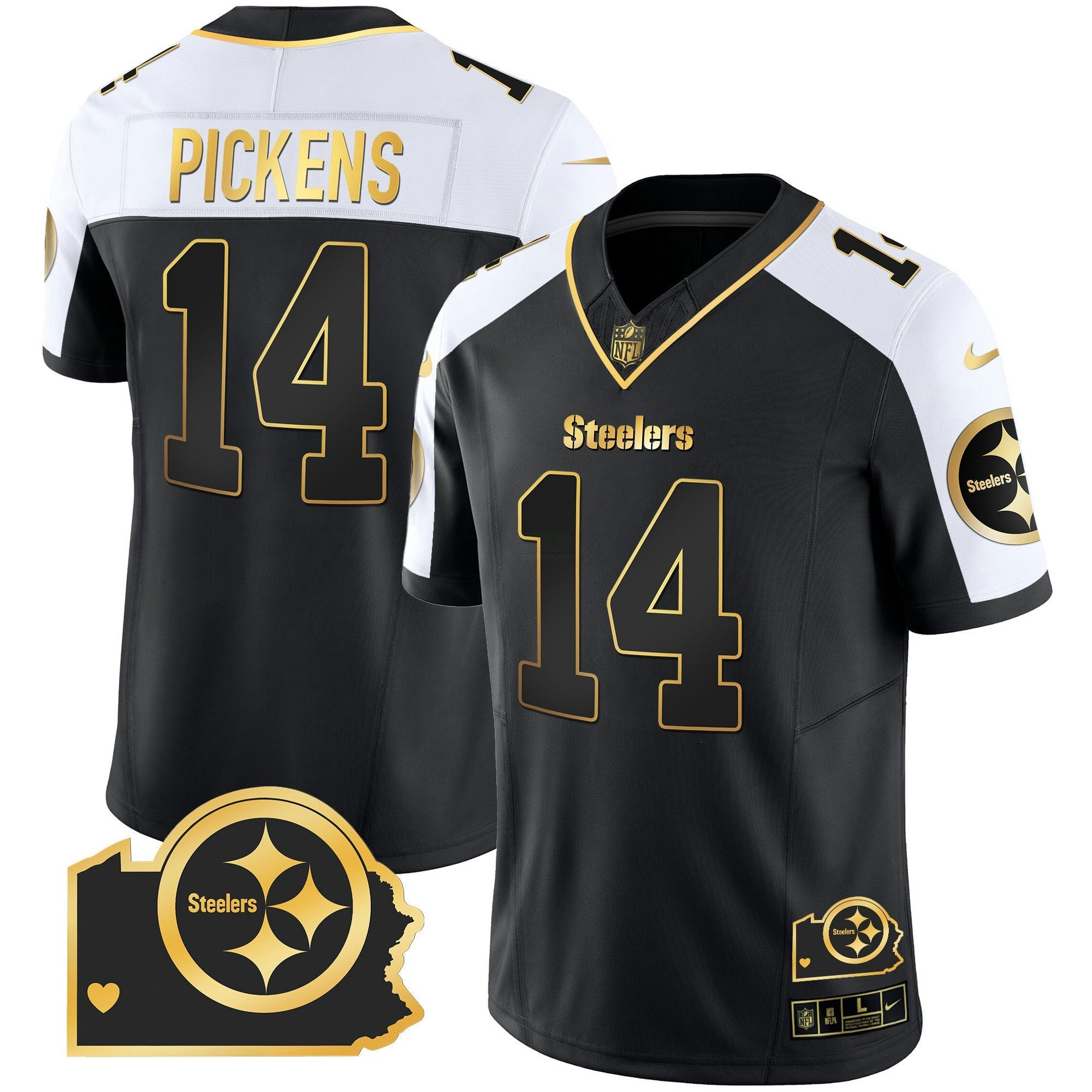 Camisa NFL Men’s Home Patch Dourada Vapor Jersey