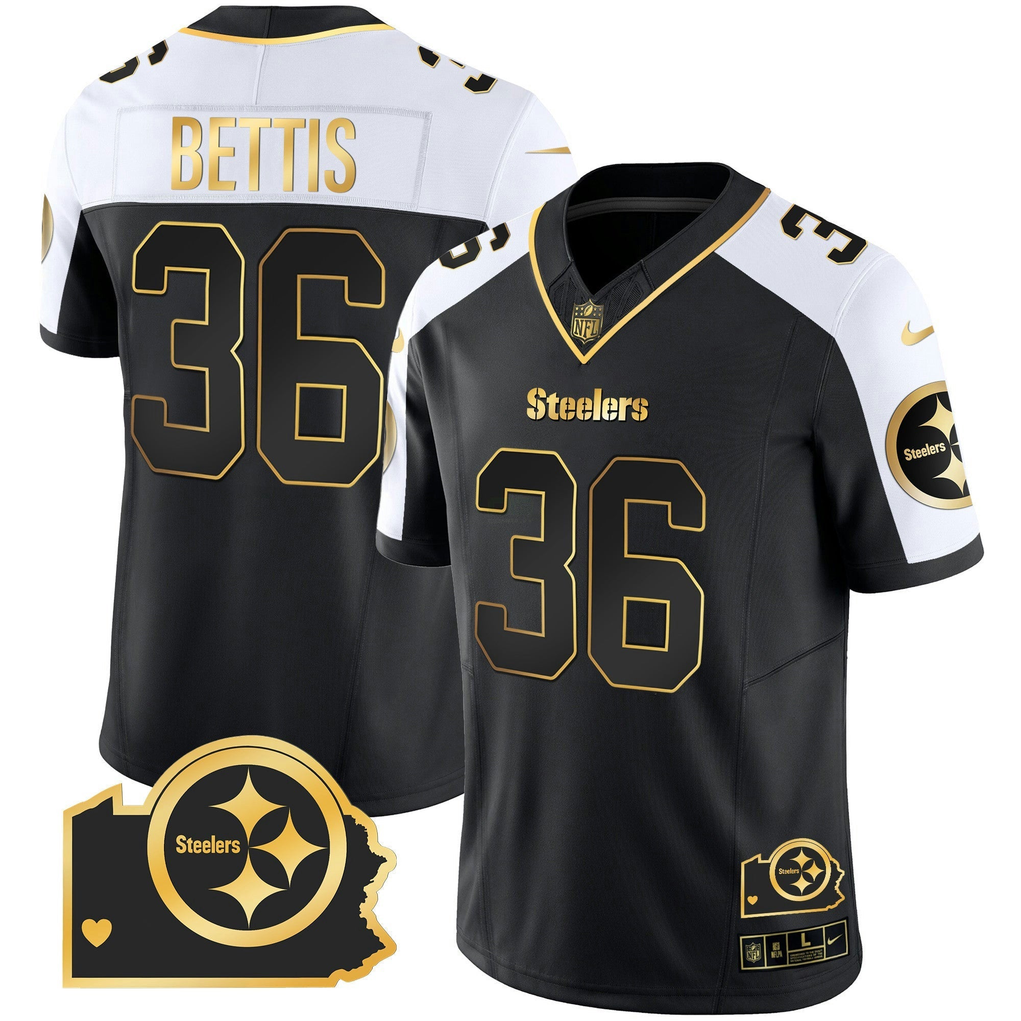 Camisa NFL Men’s Home Patch Dourada Vapor Jersey
