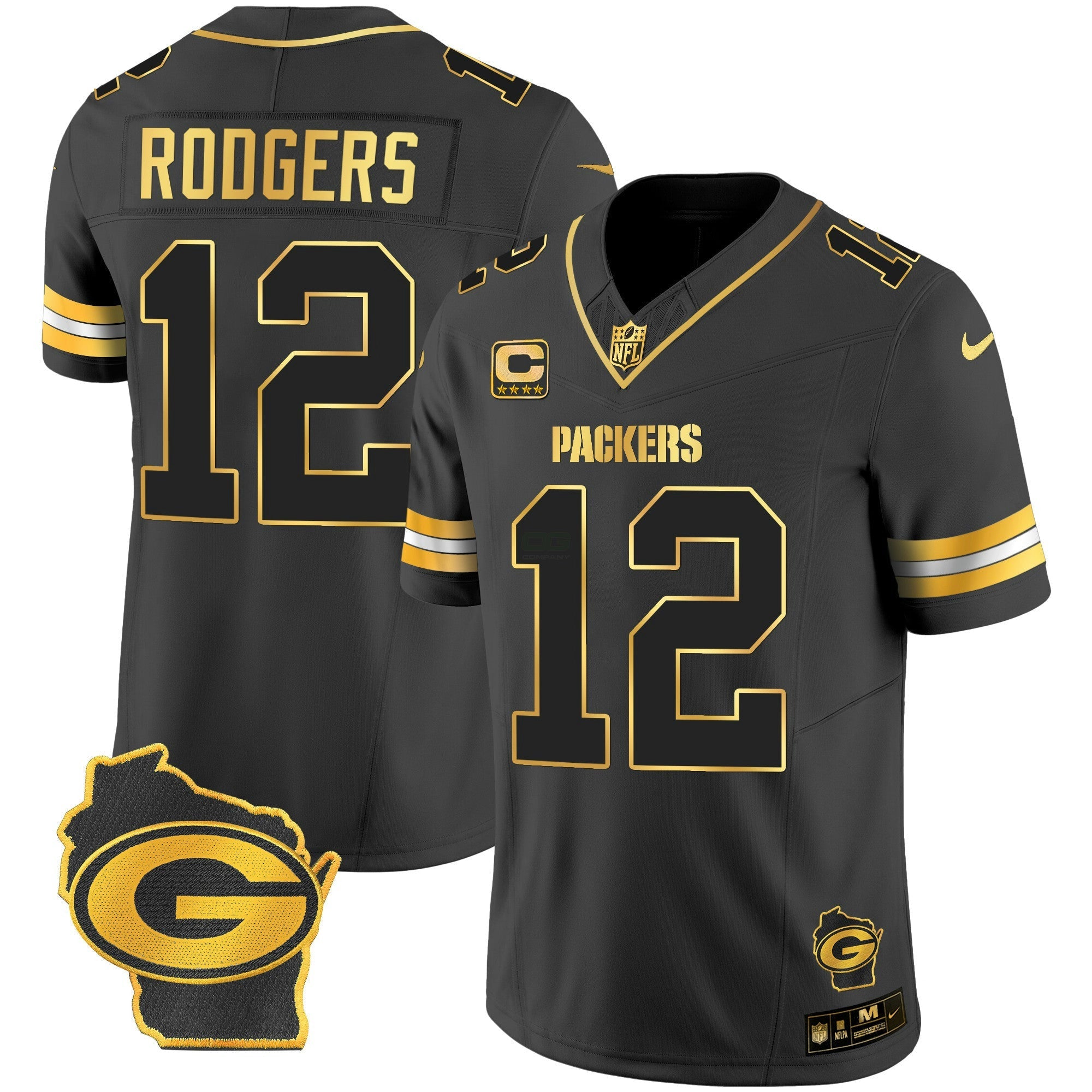 Camisa NFL Men’s Home Patch Dourada Vapor Jersey
