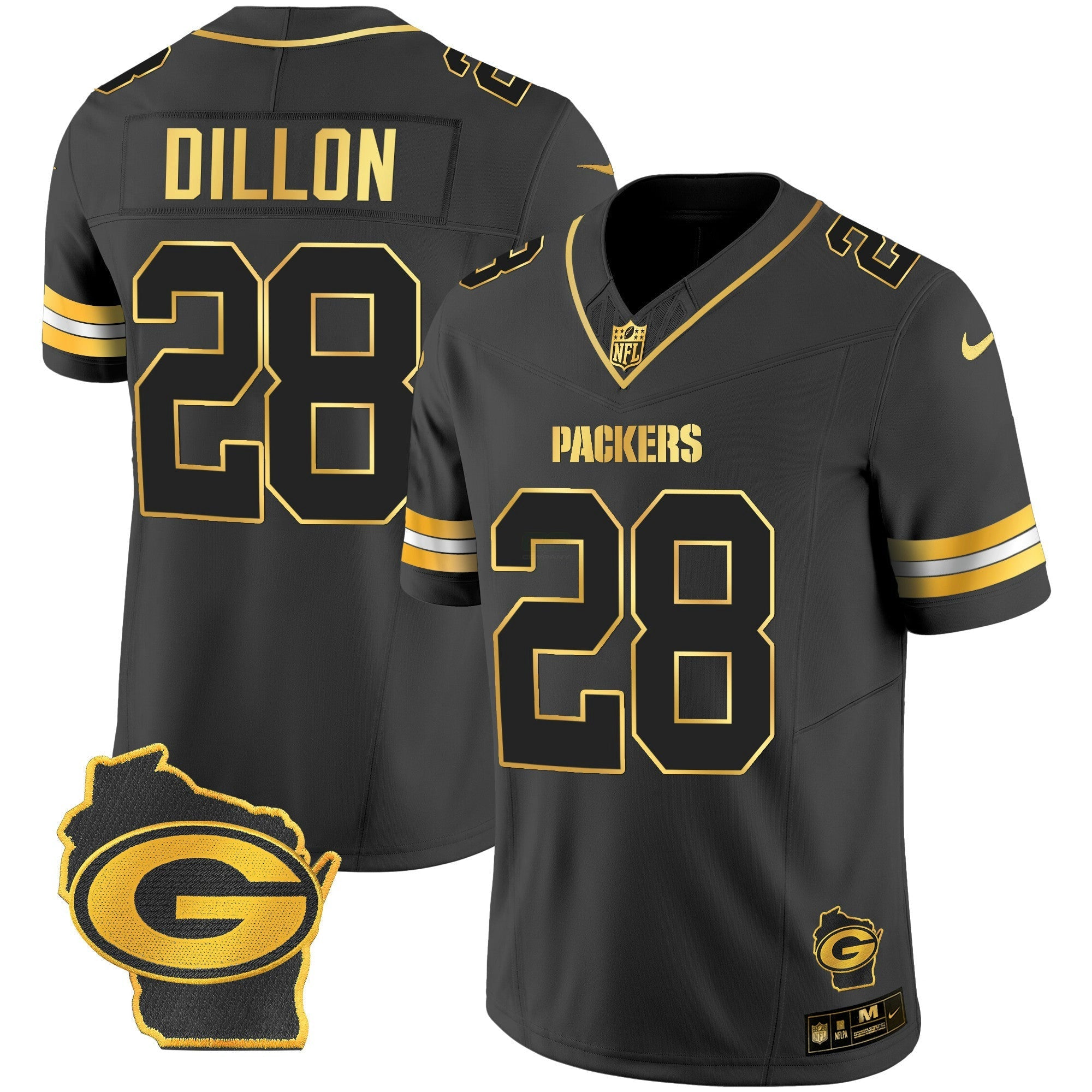 Camisa NFL Men’s Home Patch Dourada Vapor Jersey