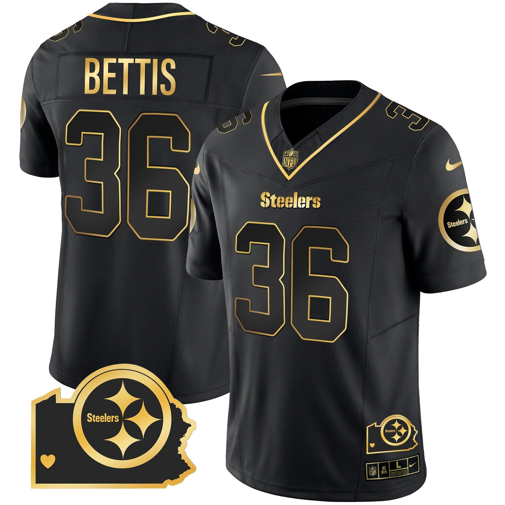 Camisa NFL Men’s Home Patch Dourada Vapor Jersey