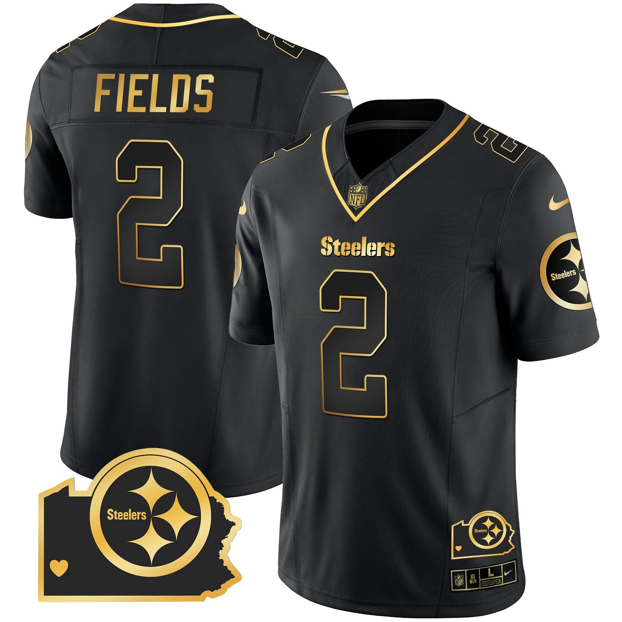 Camisa NFL Men’s Home Patch Dourada Vapor Jersey