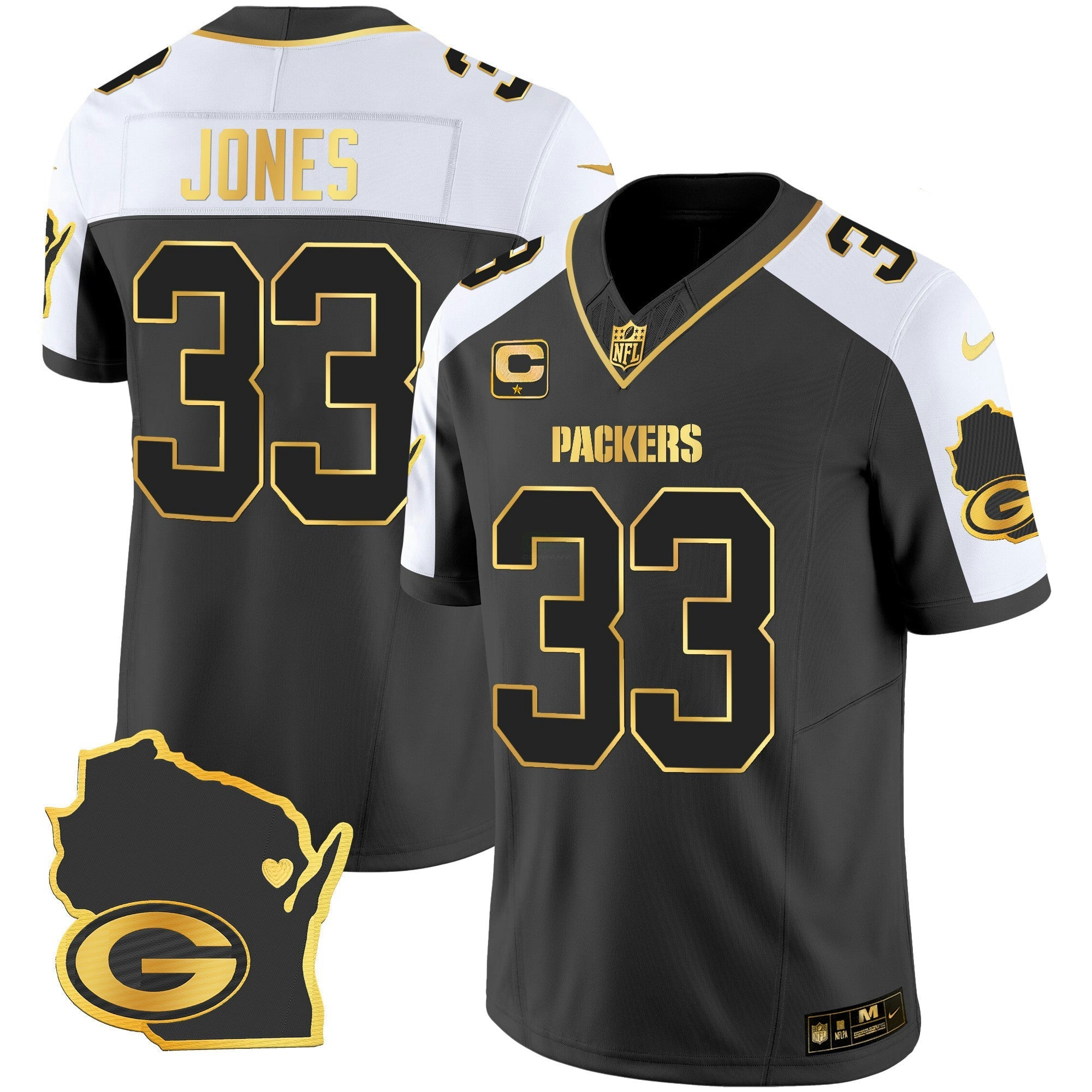 Camisa NFL Men’s Home Patch Dourada Vapor Jersey V2