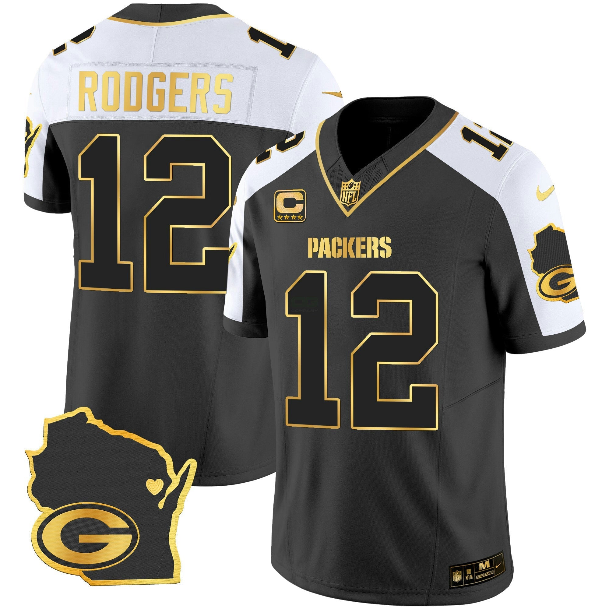 Camisa NFL Men’s Home Patch Dourada Vapor Jersey V2