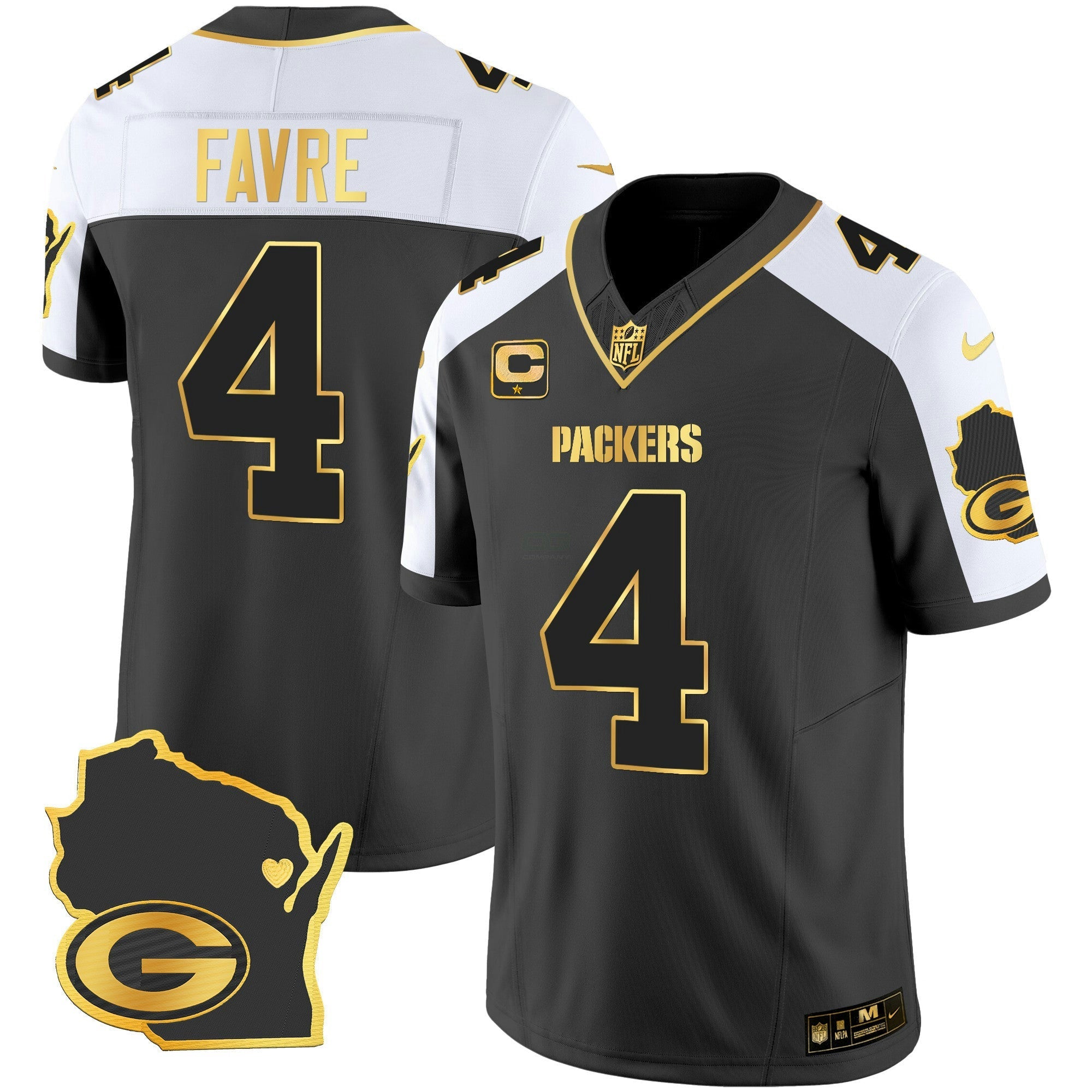 Camisa NFL Men’s Home Patch Dourada Vapor Jersey V2