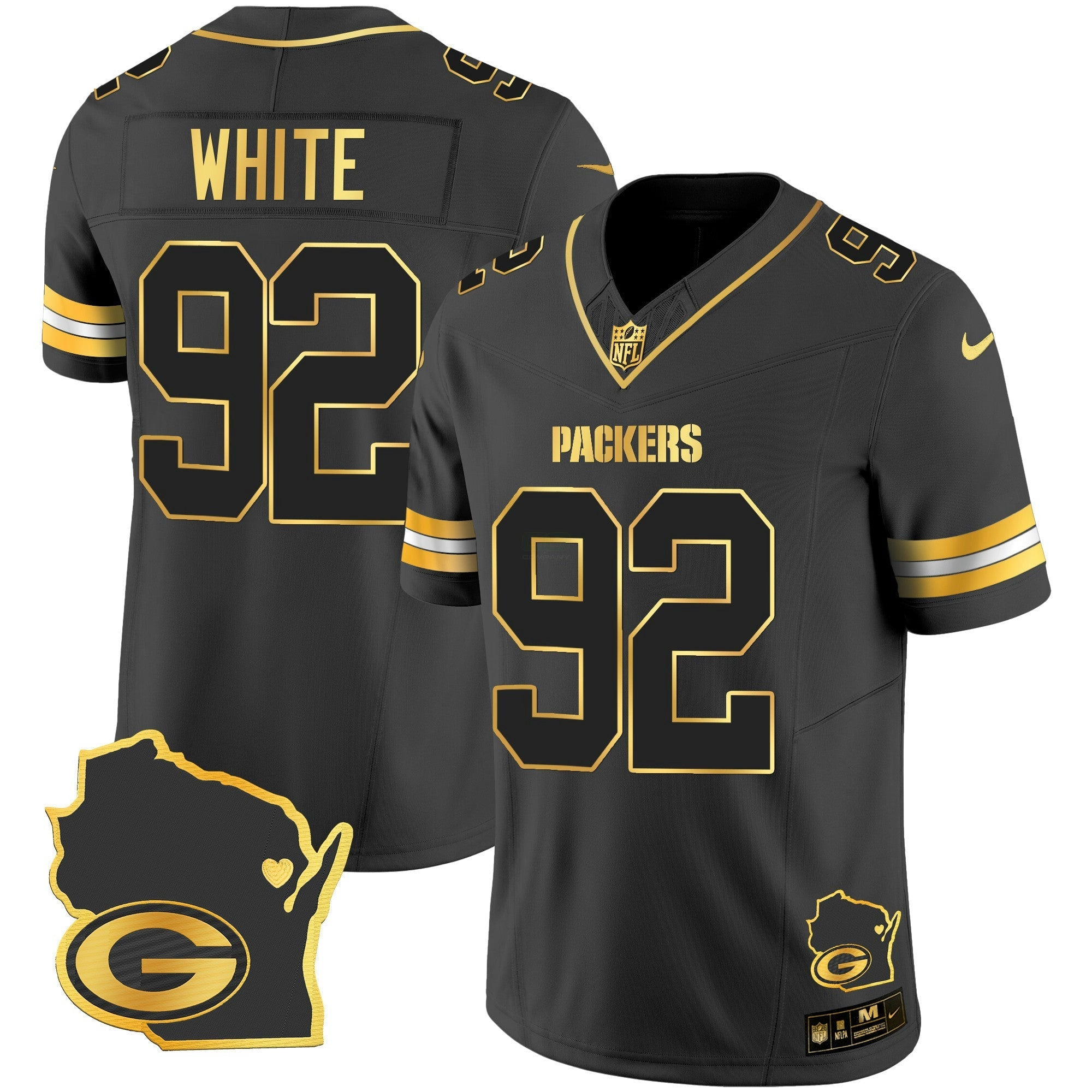 Camisa NFL Men’s Home Patch Dourada Vapor Jersey V2