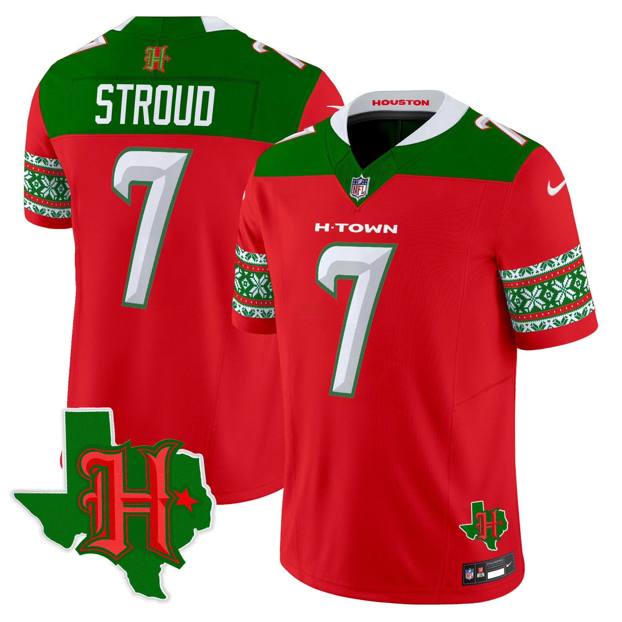 Camisa NFL Men’s Houston 2024 Christmas Vapor Limited Jersey