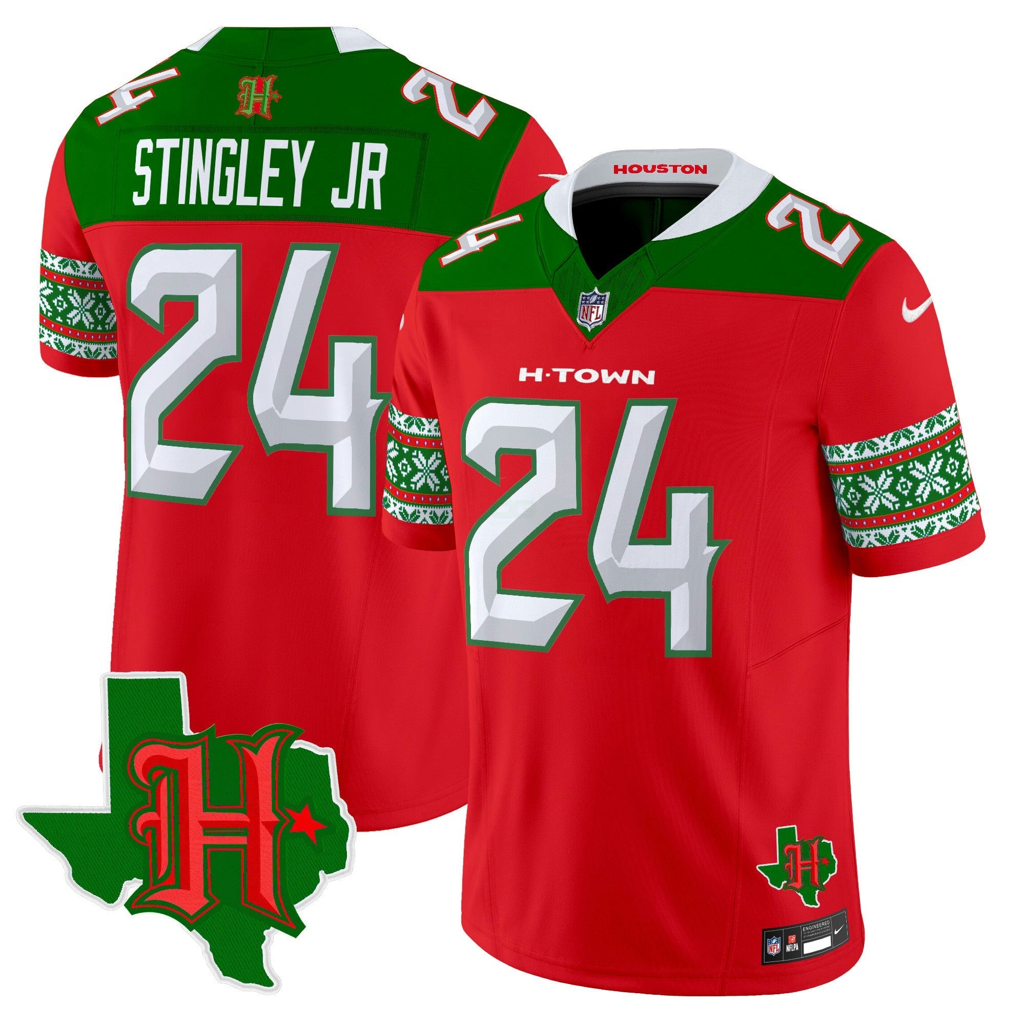 Camisa NFL Men’s Houston 2024 Christmas Vapor Limited Jersey