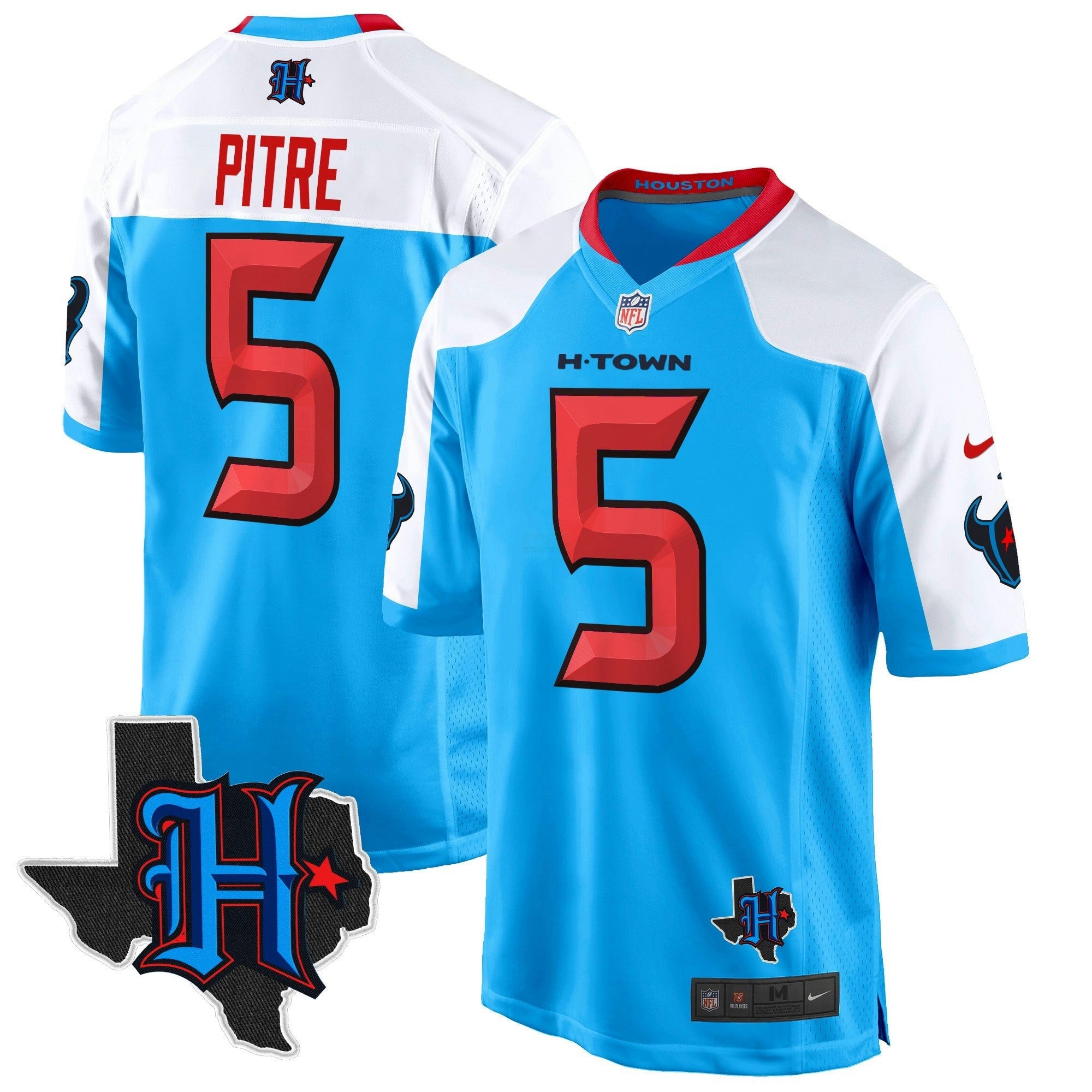 Camisa NFL Men’s Houston 2024 Texas Patch Game Jersey