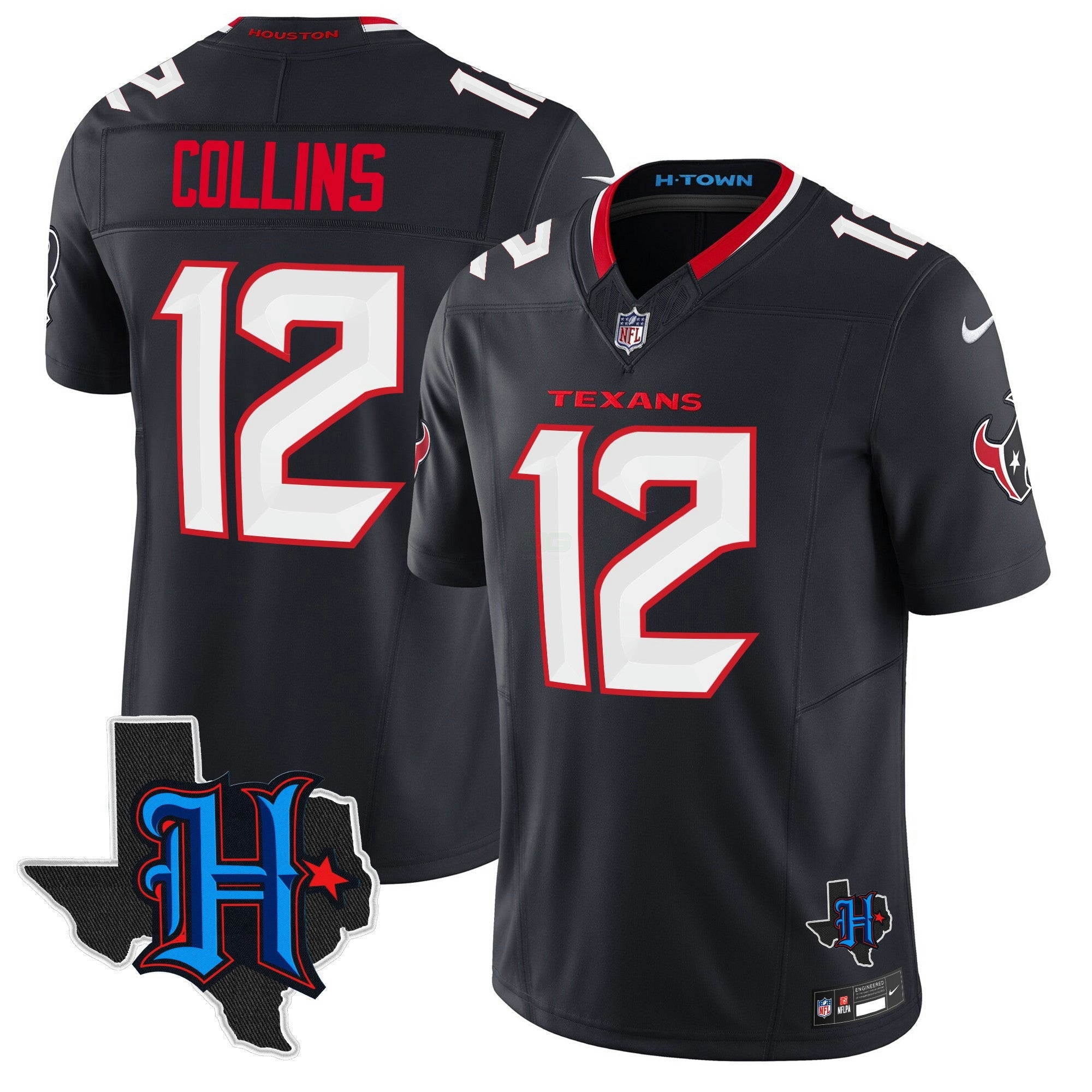 Camisa NFL Men’s Houston 2024 Texas Patch Vapor Limited Jersey