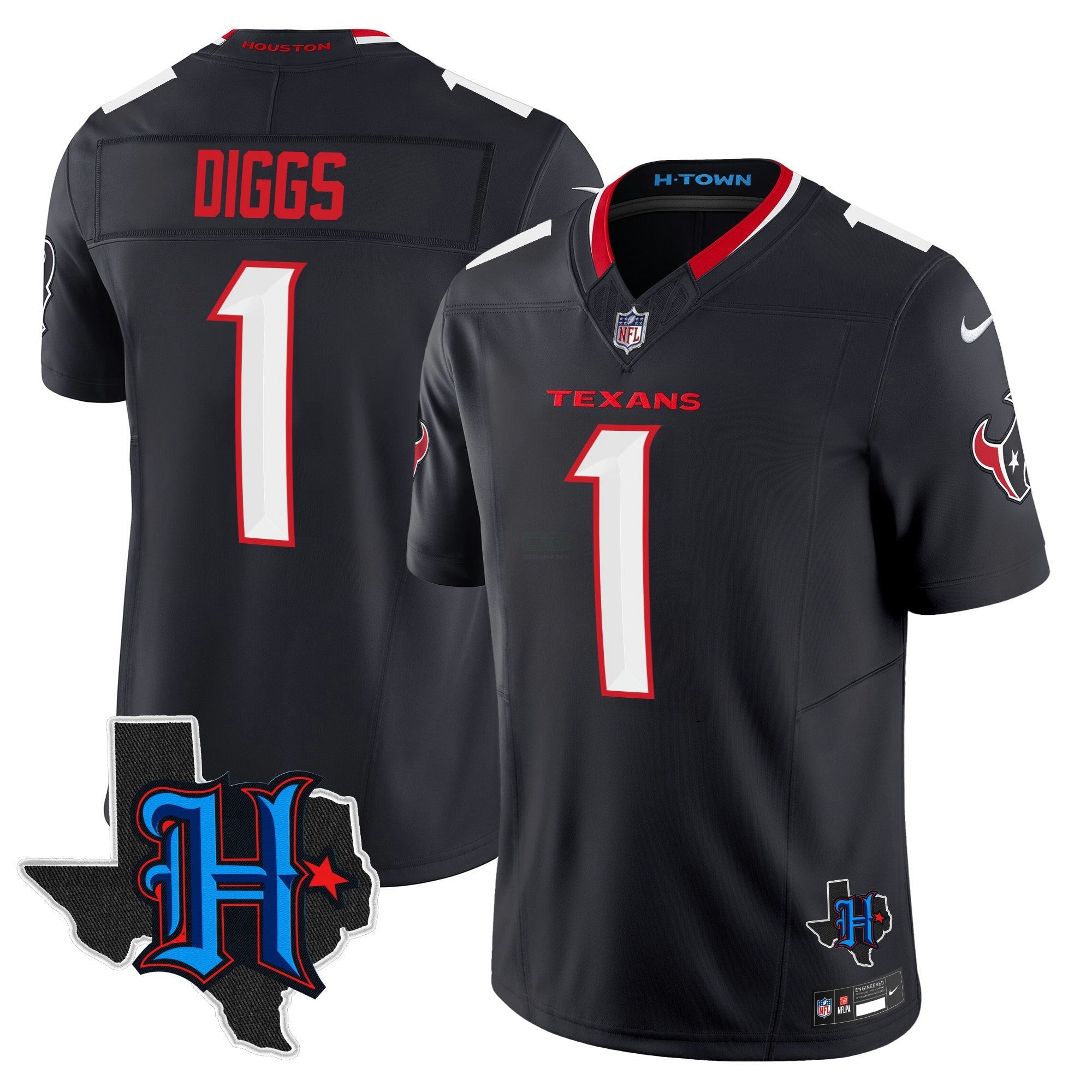 Camisa NFL Men’s Houston 2024 Texas Patch Vapor Limited Jersey