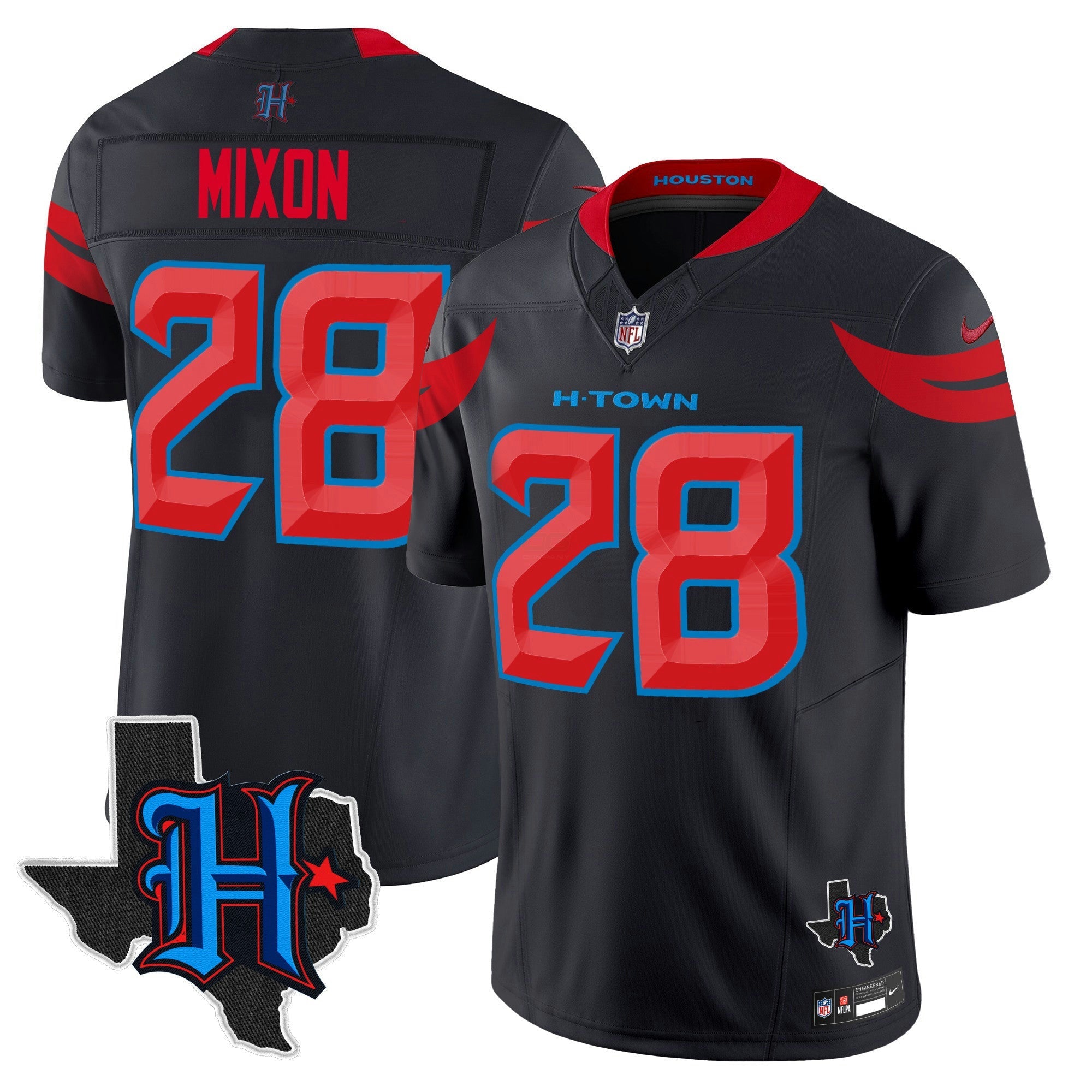 Camisa NFL Men’s Houston 2024 Texas Patch Vapor Limited Jersey V3