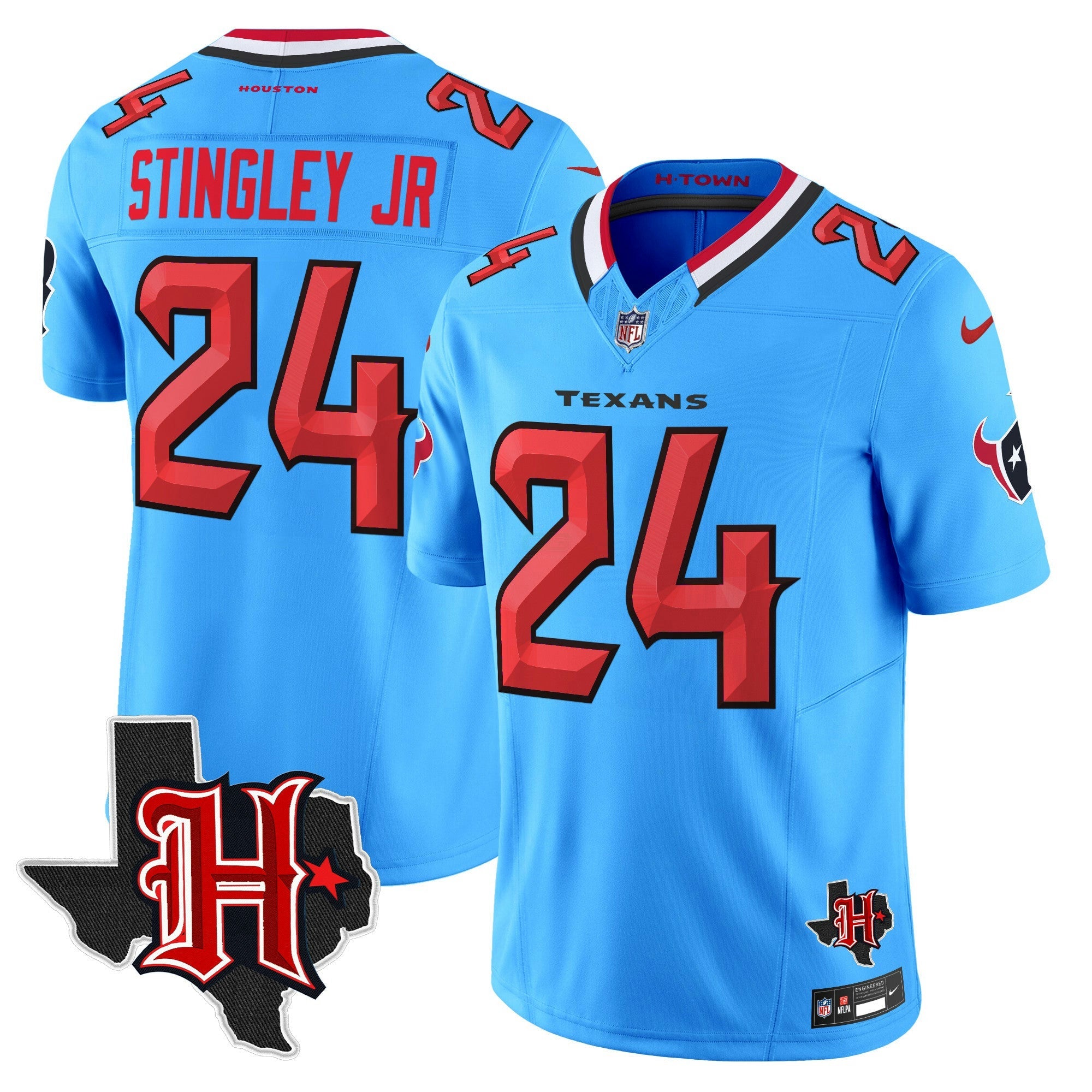 Camisa NFL Men’s Houston 2024 Texas Patch Vapor Limited Jersey V5
