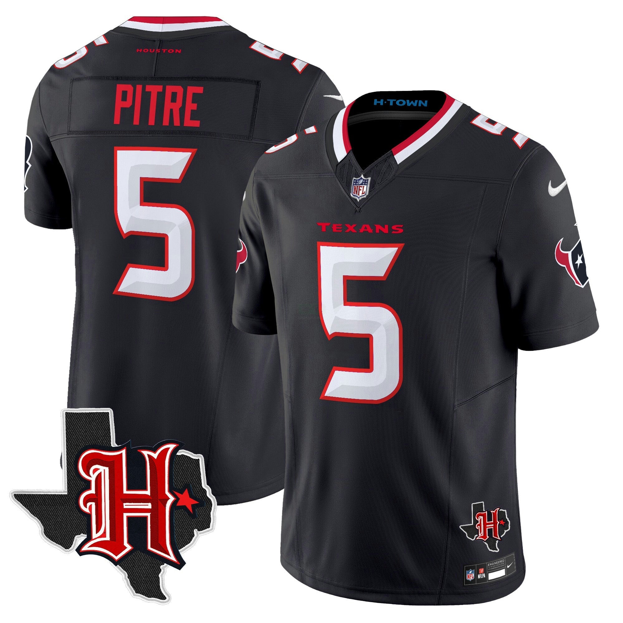 Camisa NFL Men’s Houston 2024 Texas Patch Vapor Limited Jersey V5