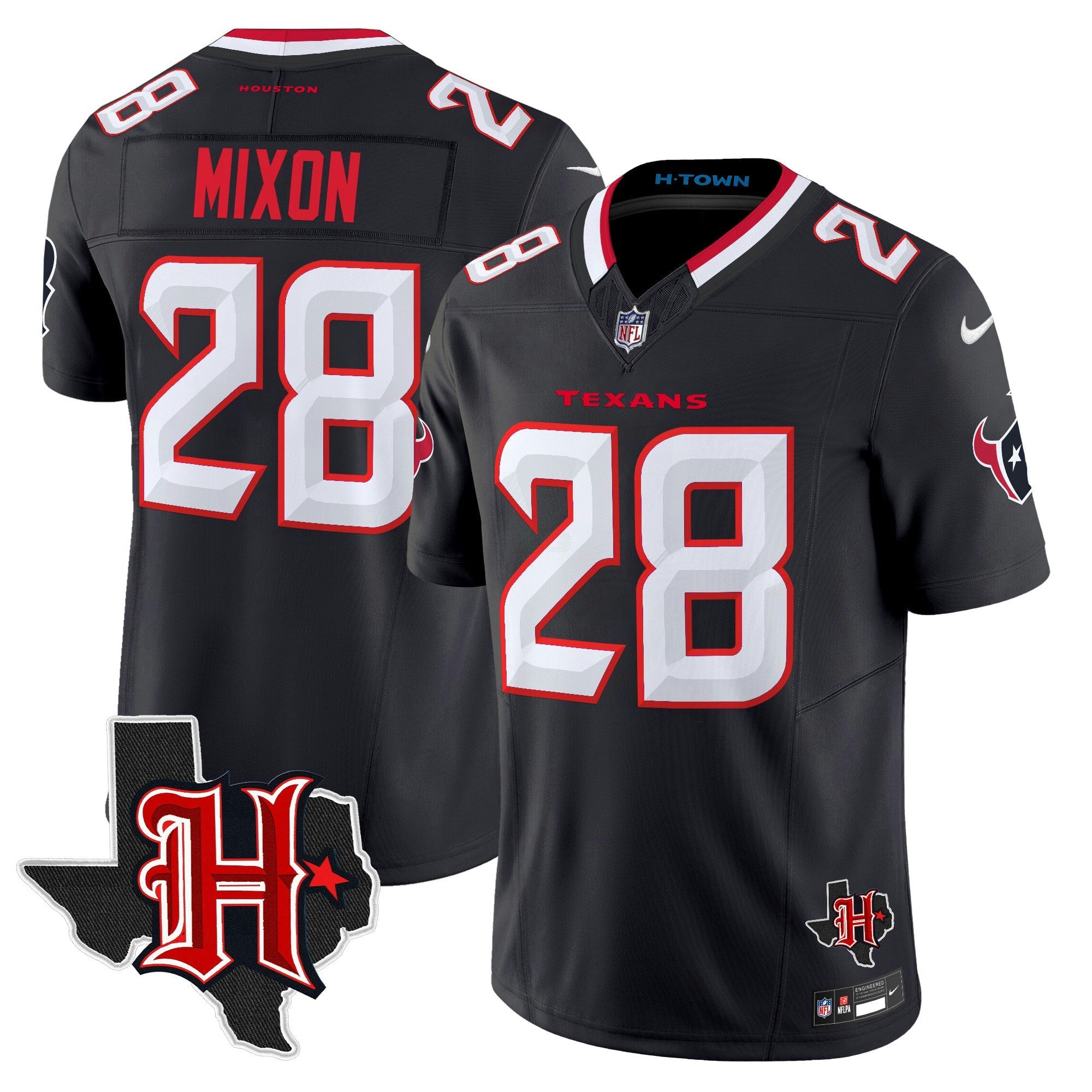 Camisa NFL Men’s Houston 2024 Texas Patch Vapor Limited Jersey V5