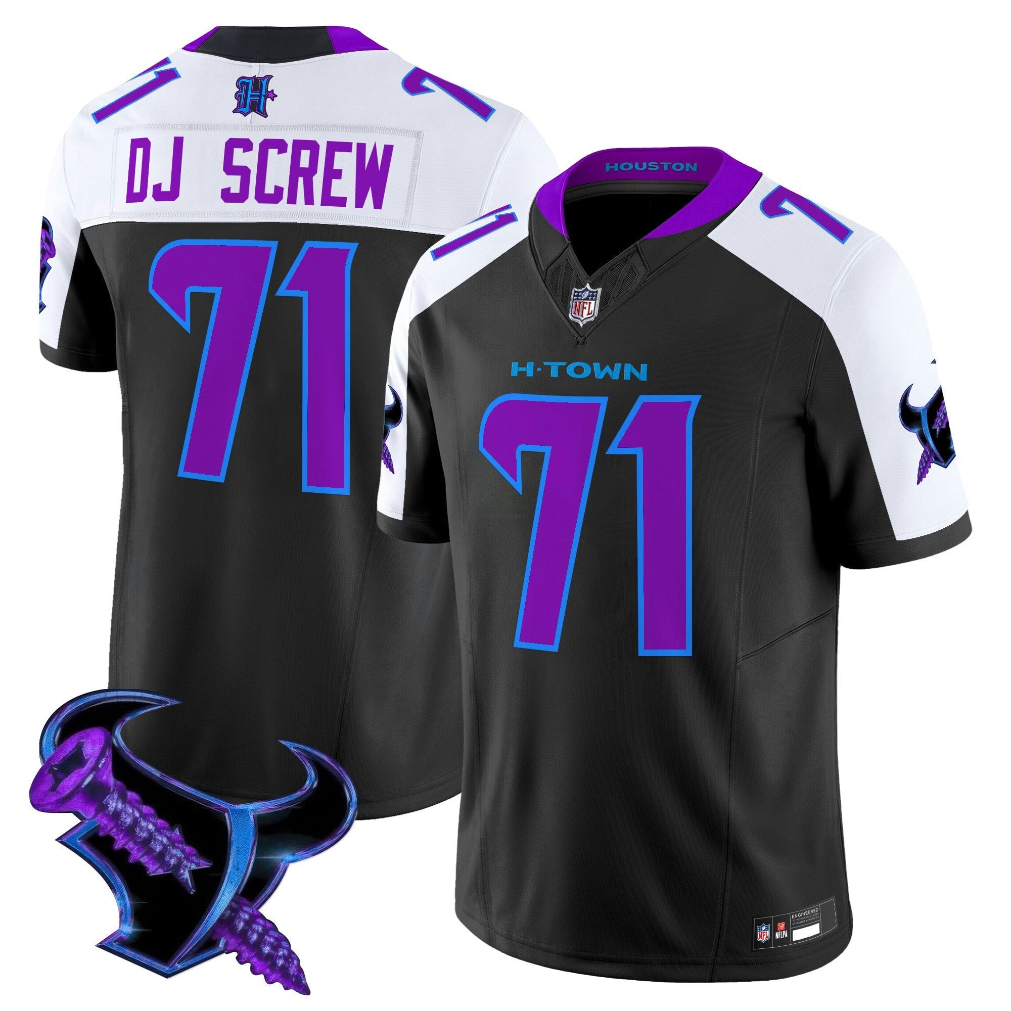 Camisa NFL Men’s Houston 2025 DJ Screw Vapor Limited Jersey
