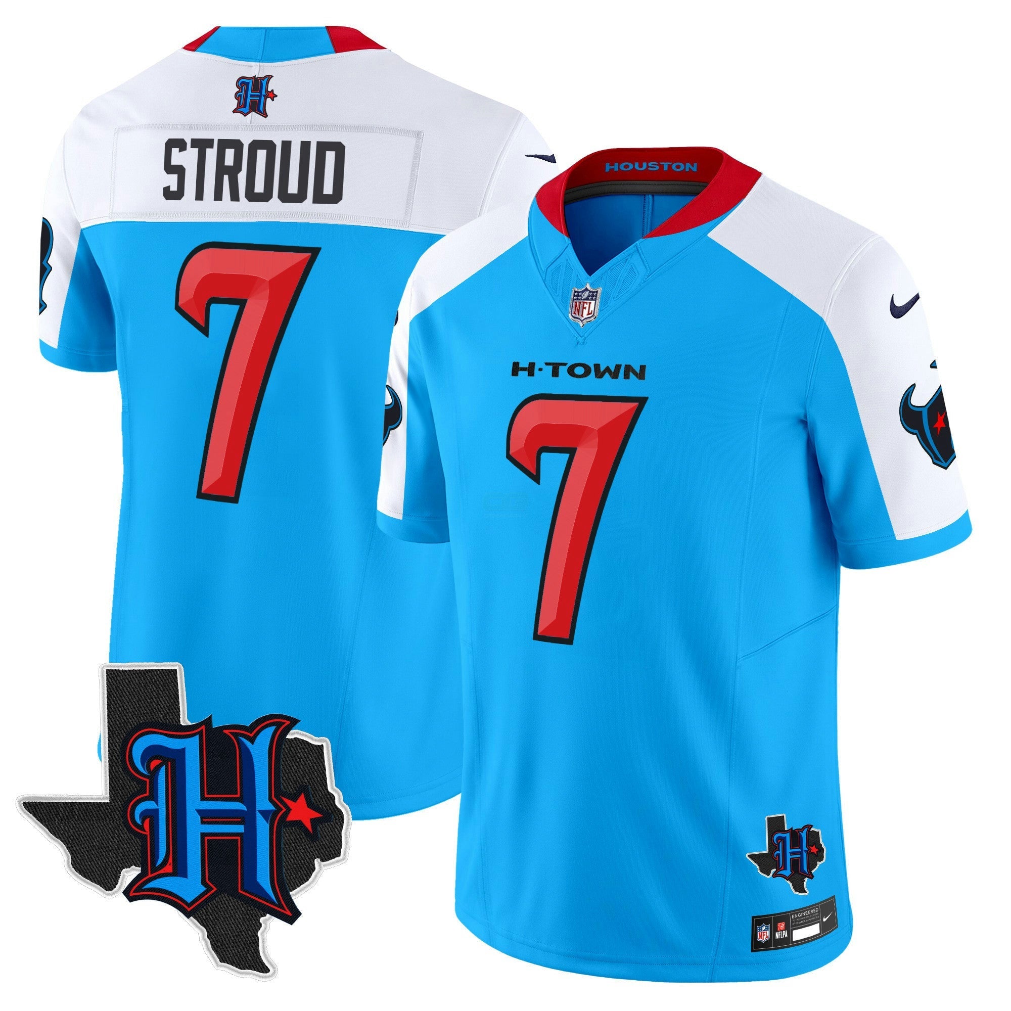 Camisa NFL Men’s Houston 2025 Texas Patch Vapor Limited Jersey V2