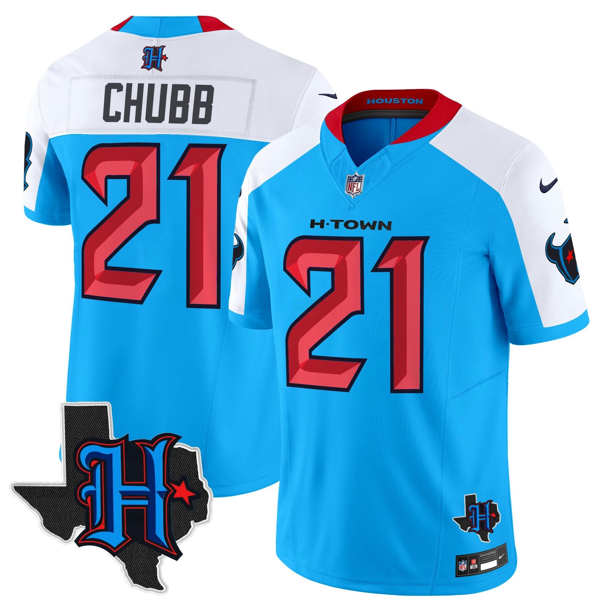 Camisa NFL Men’s Houston 2025 Texas Patch Vapor Limited Jersey V2