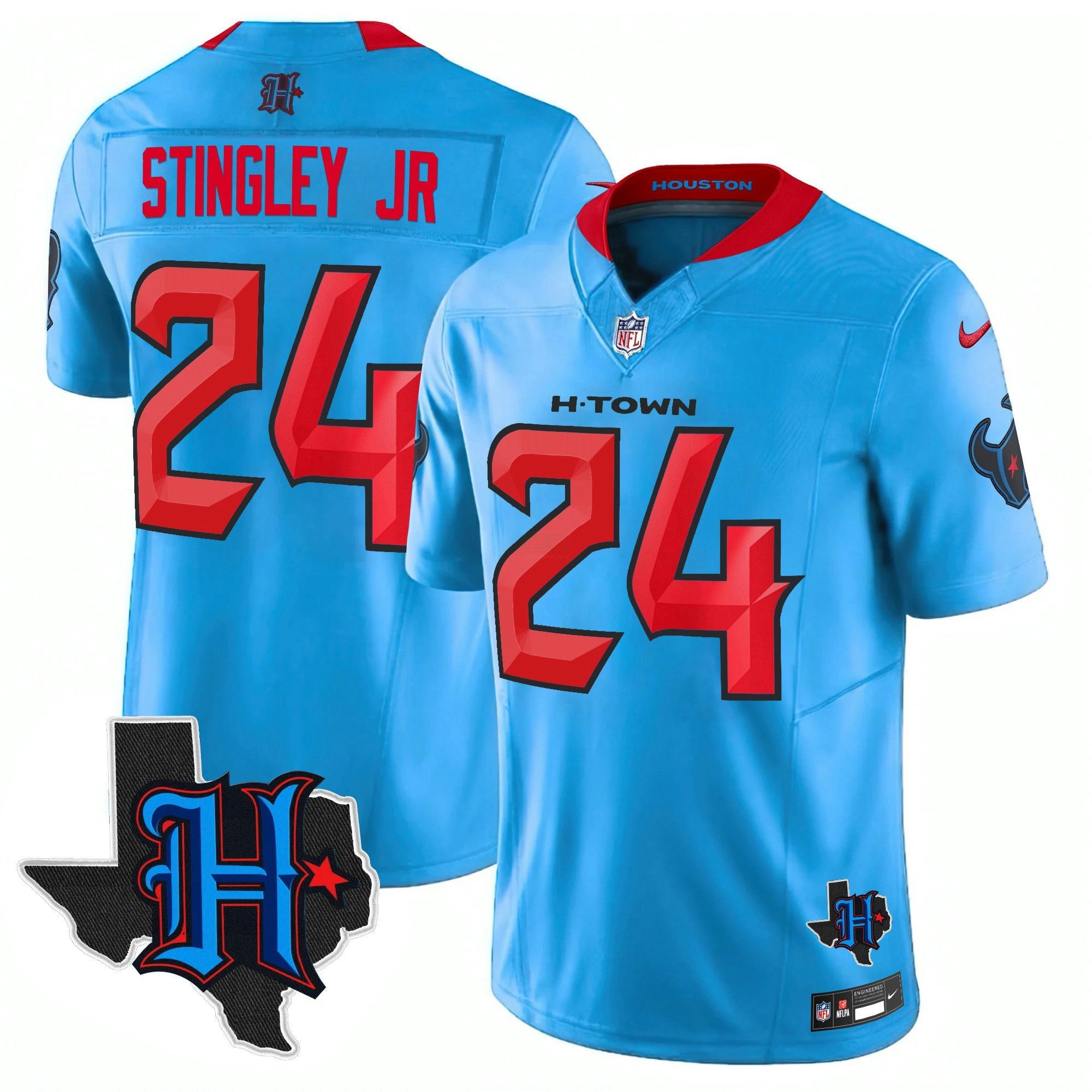 Camisa NFL Men’s Houston 2025 Texas Patch Vapor Limited Jersey V2