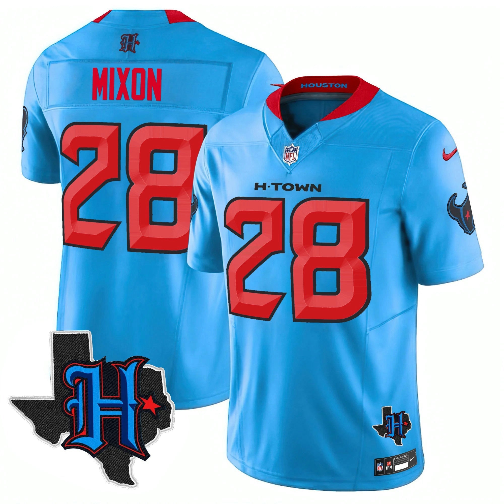 Camisa NFL Men’s Houston 2025 Texas Patch Vapor Limited Jersey V2