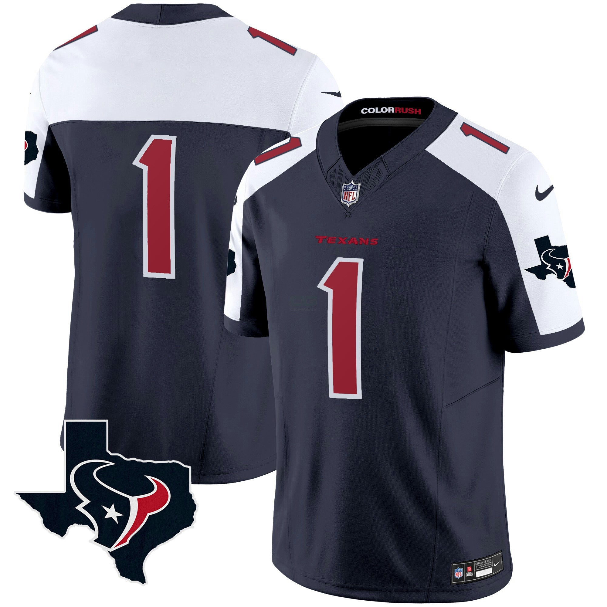 Camisa NFL Men’s Houston Color Rush Legend Vapor Jersey V2