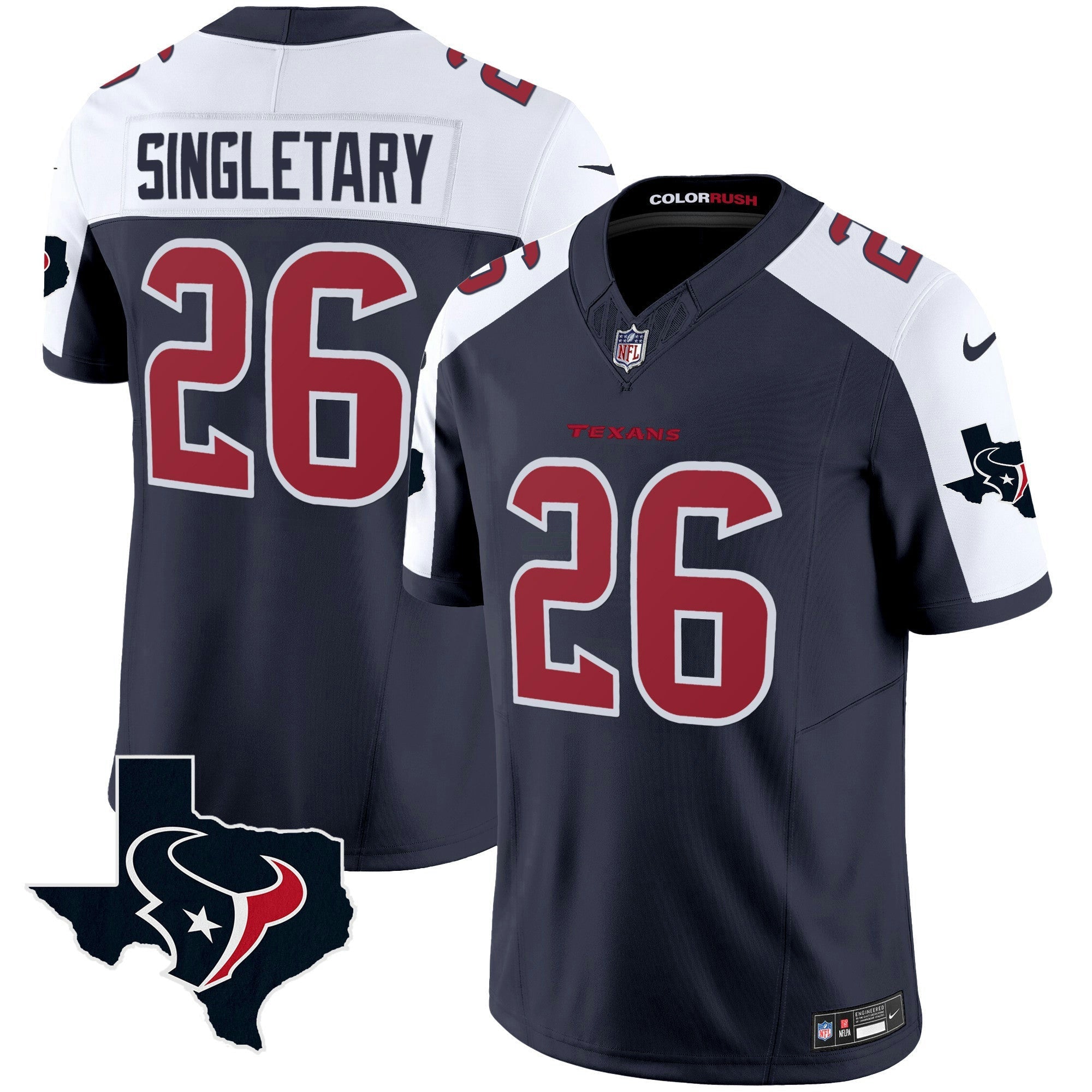 Camisa NFL Men’s Houston Color Rush Legend Vapor Jersey V2
