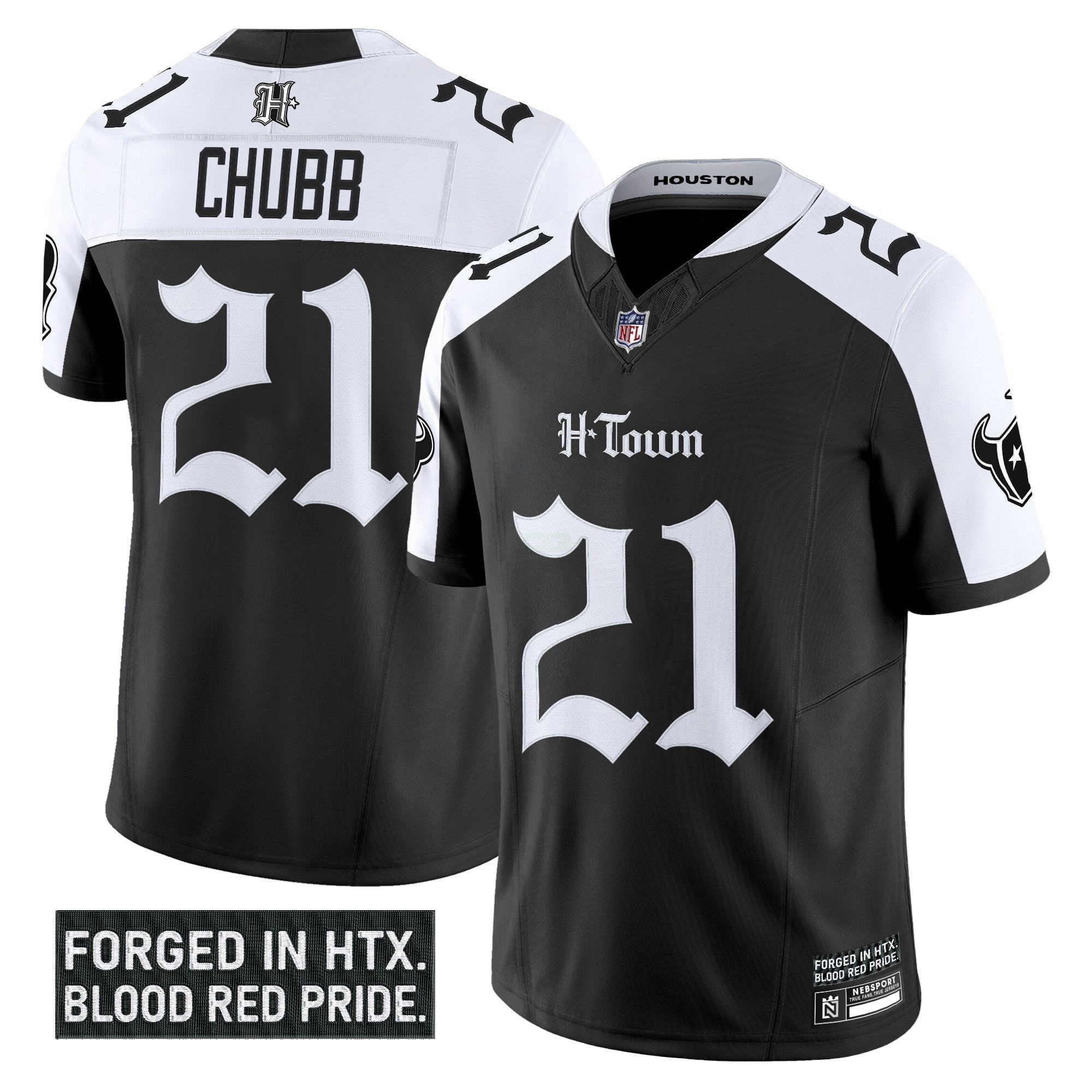 Camisa NFL Men’s Houston ‘Gothic Lone Star Shadows Edition’ Vapor Limited Jersey