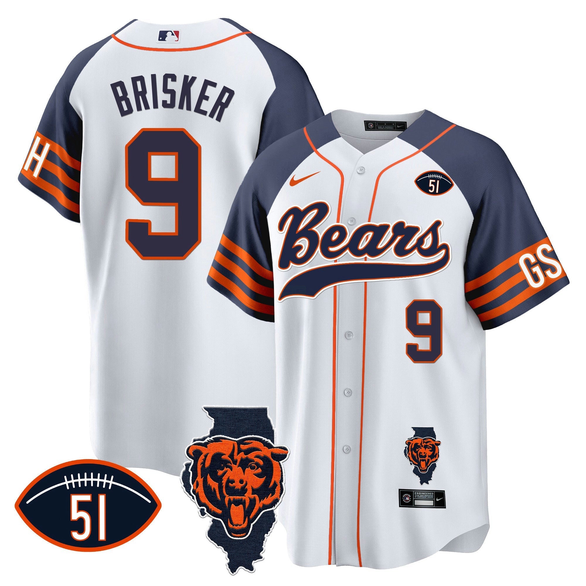Camisa NFL Men’s Illinois Patch Jersey