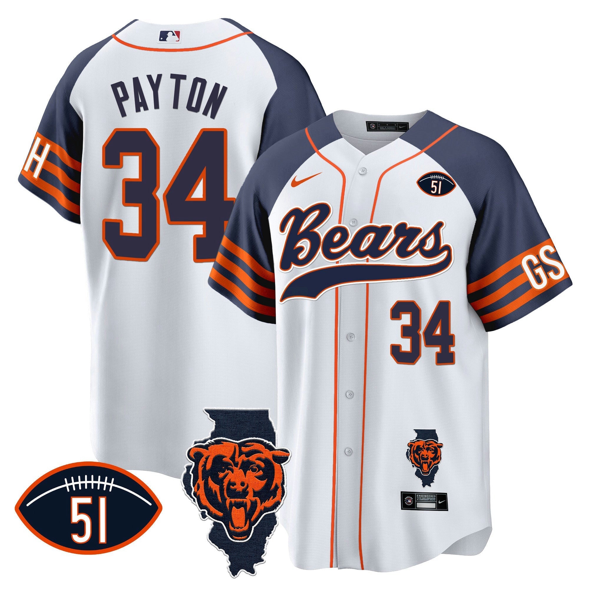 Camisa NFL Men’s Illinois Patch Jersey
