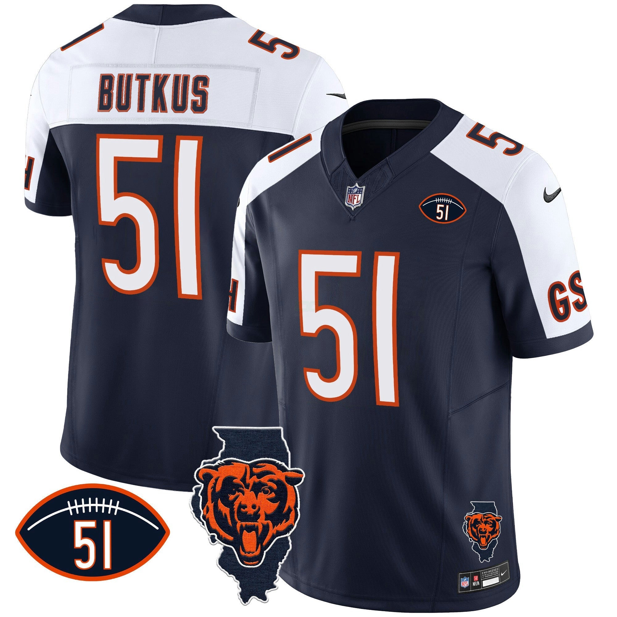 Camisa NFL Men’s Illinois Patch Vapor Jersey
