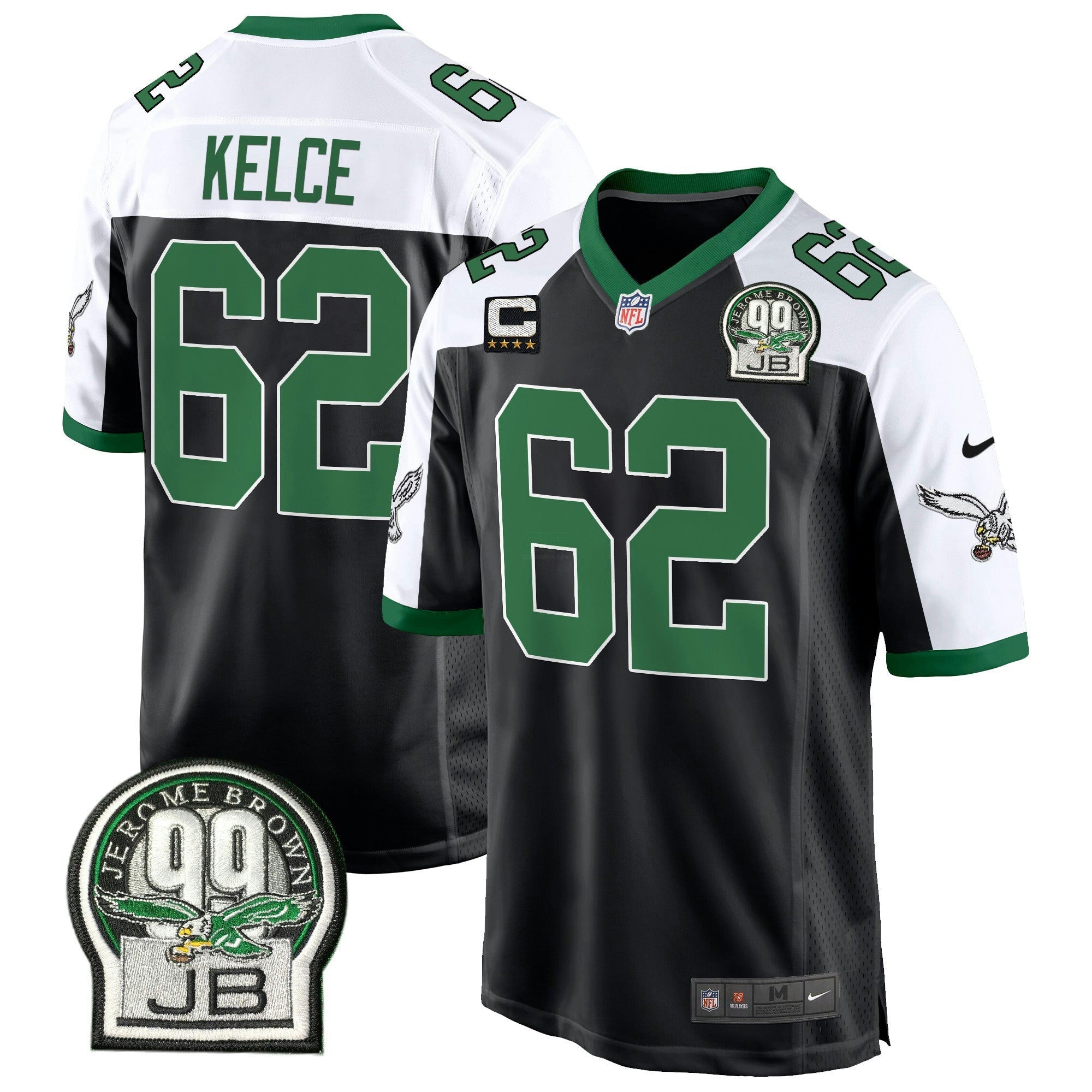 Camisa NFL Men’s Jerome Brown Patch Kelly Green Game Jersey