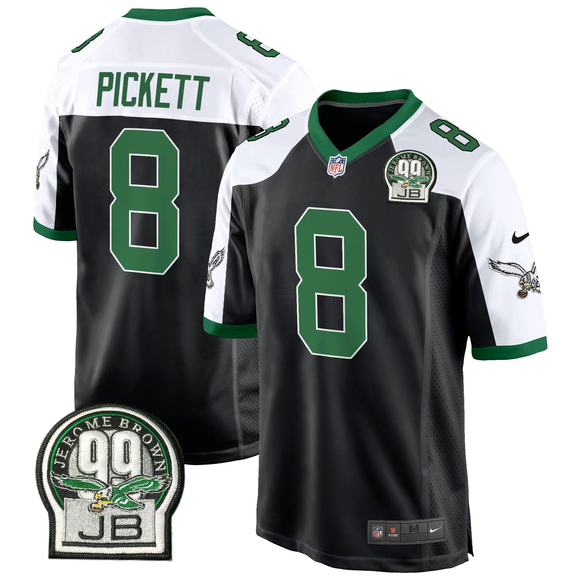 Camisa NFL Men’s Jerome Brown Patch Kelly Green Game Jersey